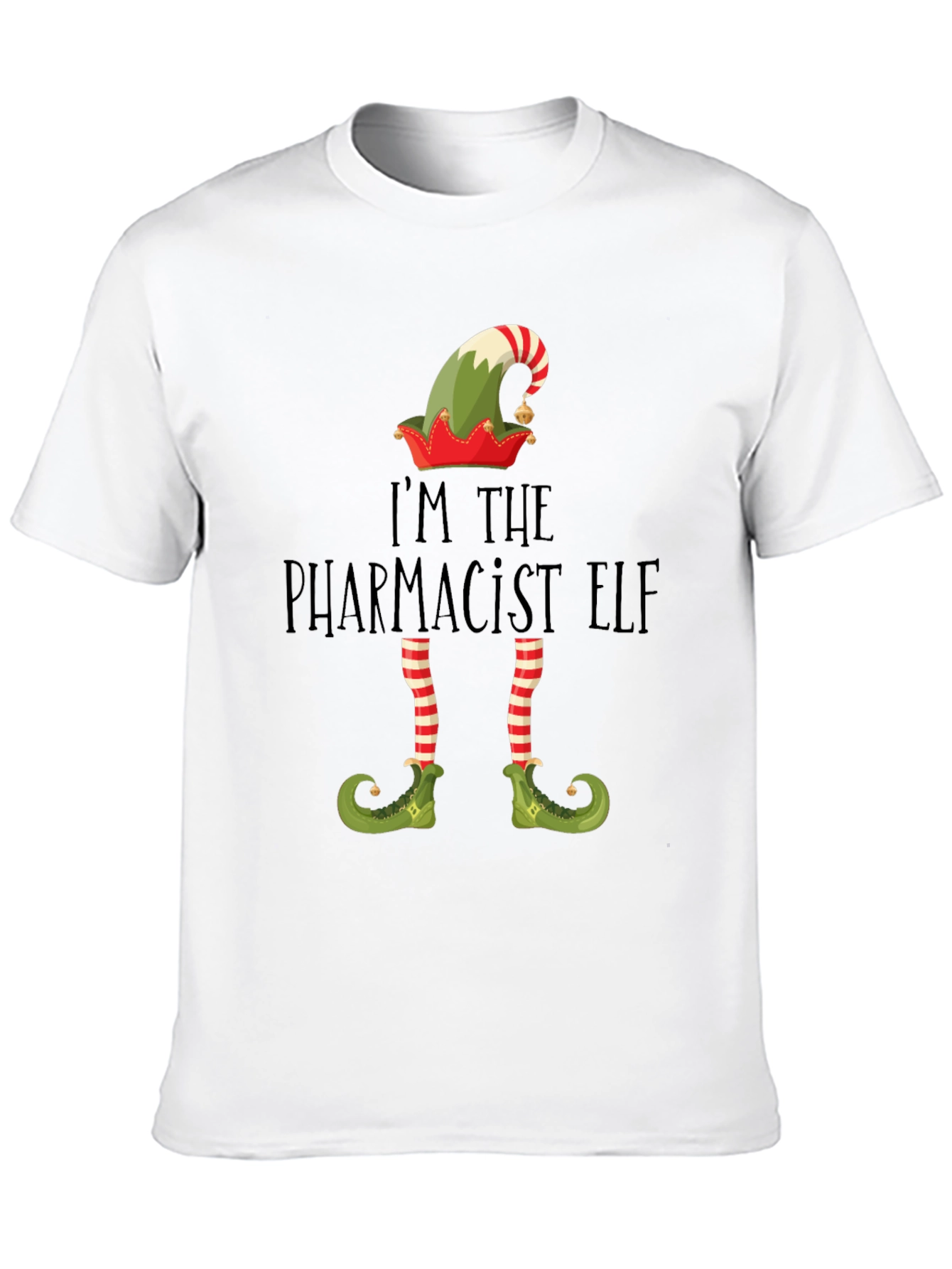Pharmacist Elf Christmas T-Shirt - Festive Holiday Apparel