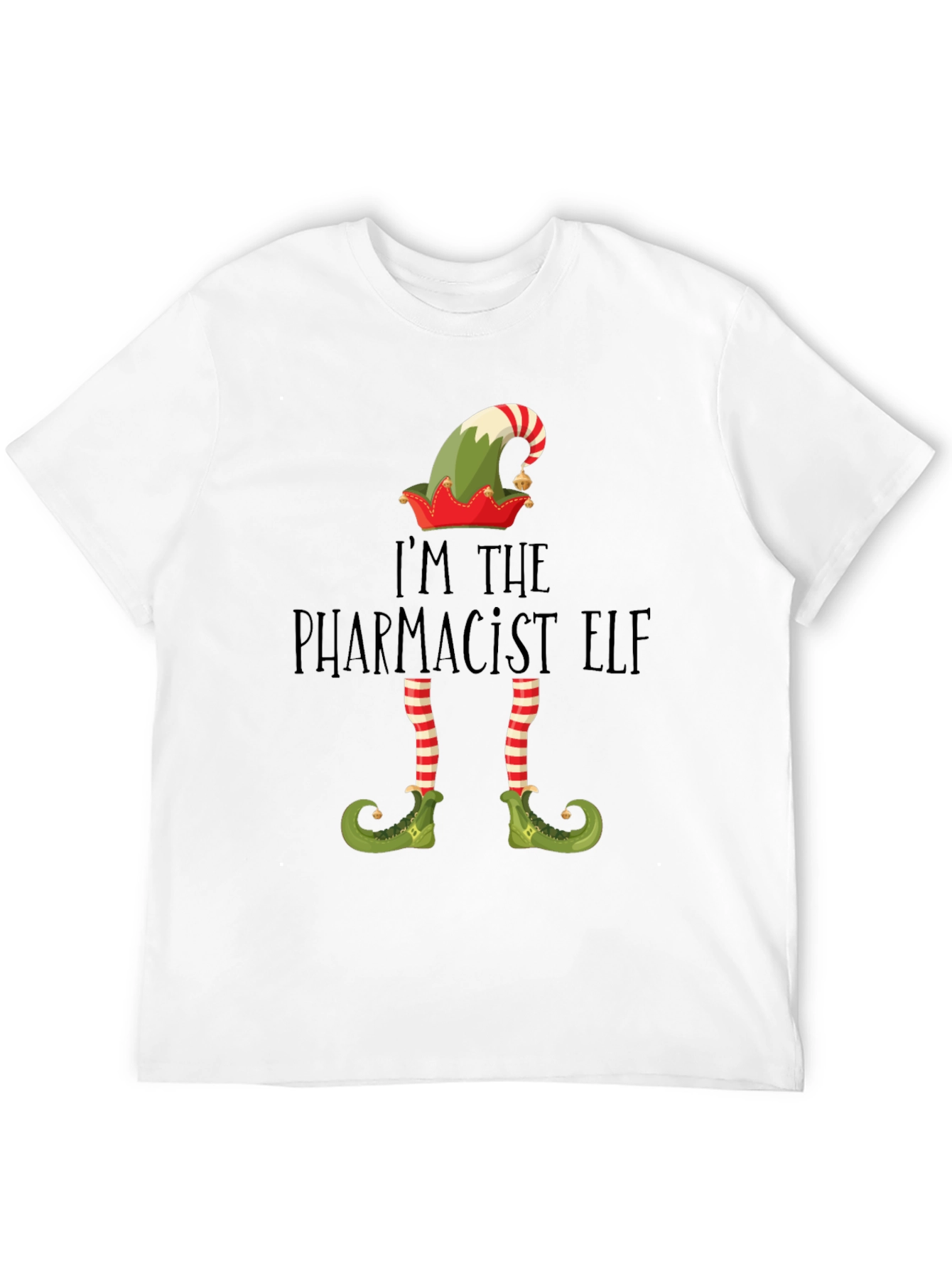 Pharmacist Elf Christmas T-Shirt - Festive Holiday Apparel