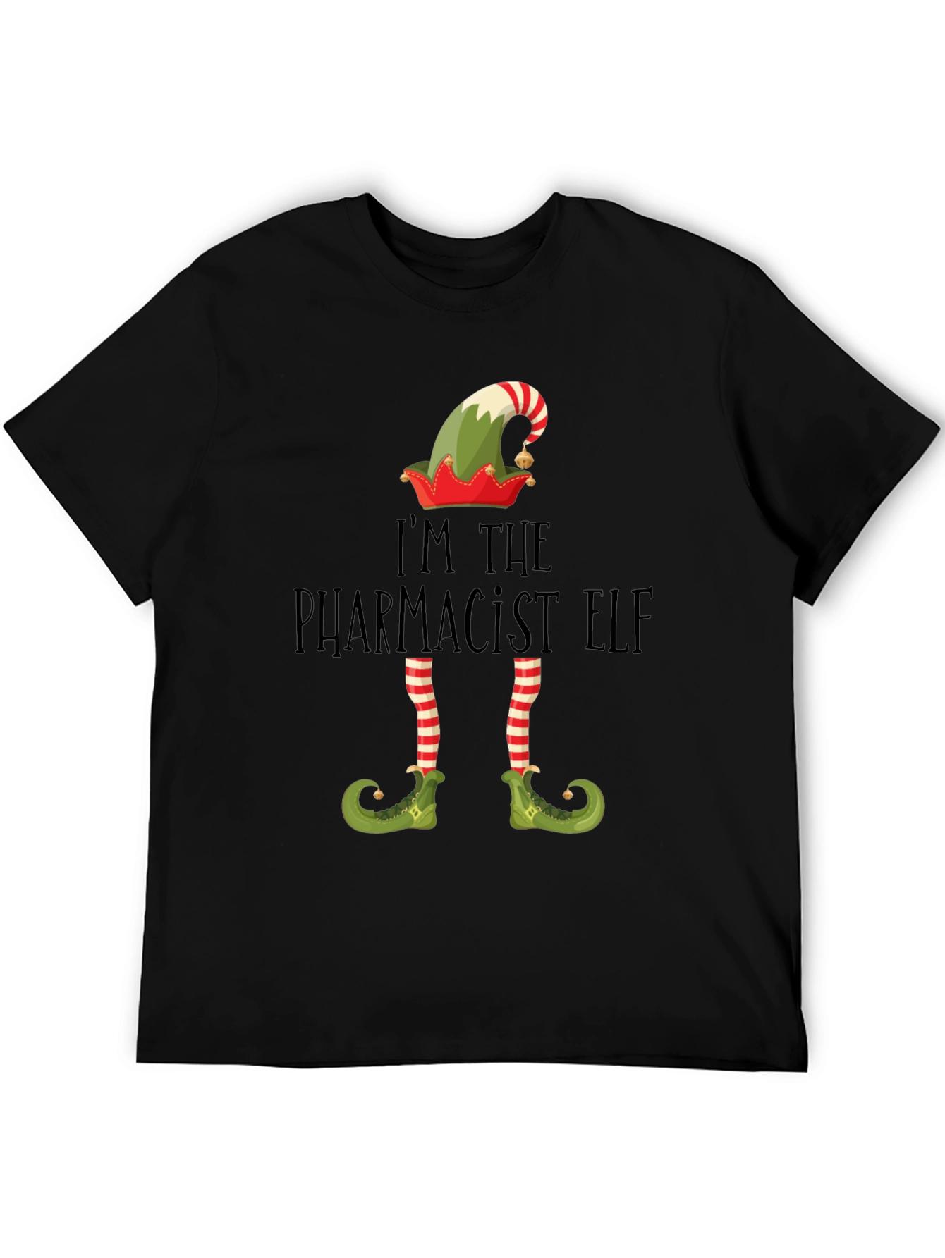 Pharmacist Elf Christmas T-Shirt - Festive Holiday Apparel