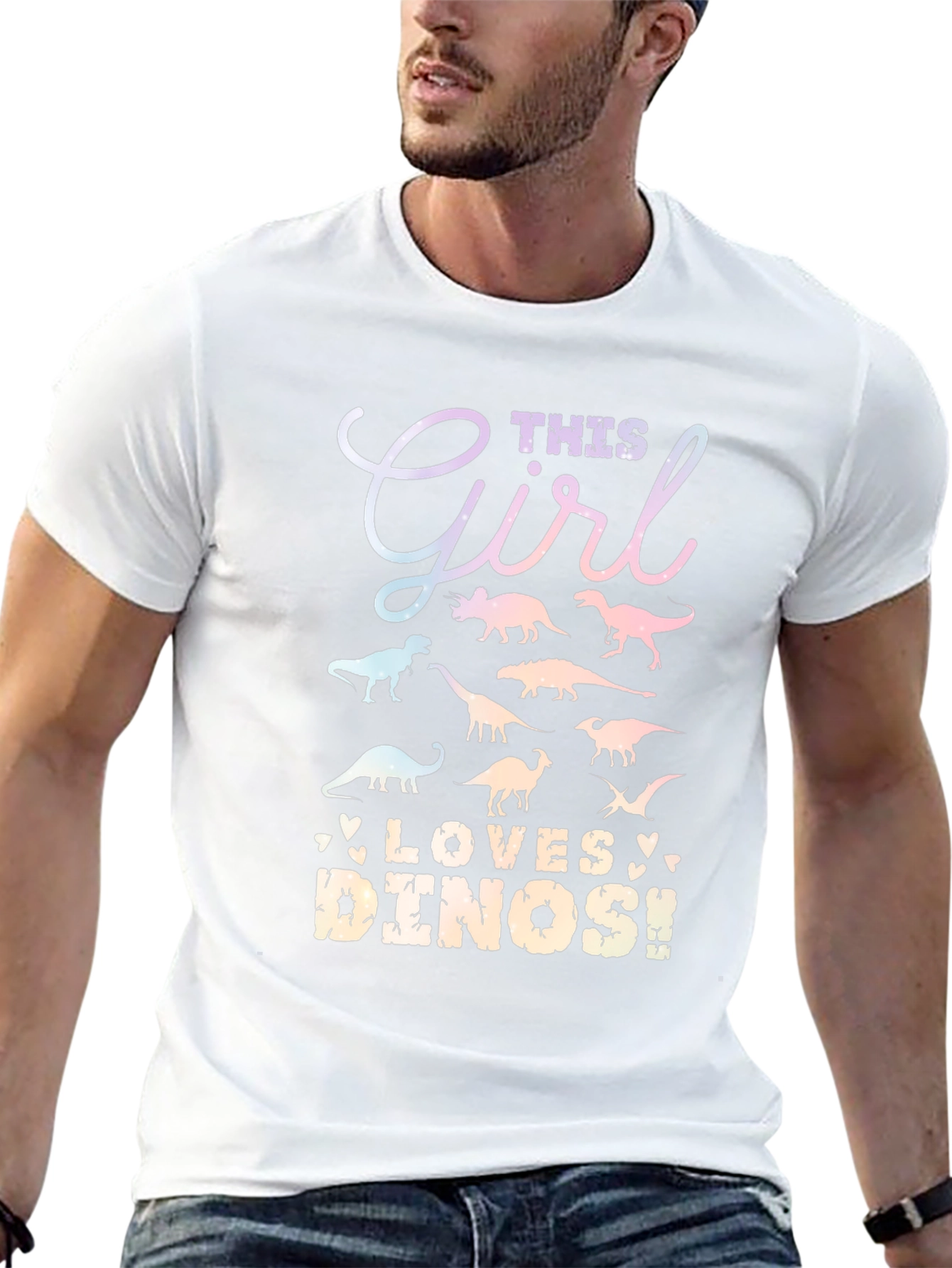 Dino Lover Girls Black T-Shirt