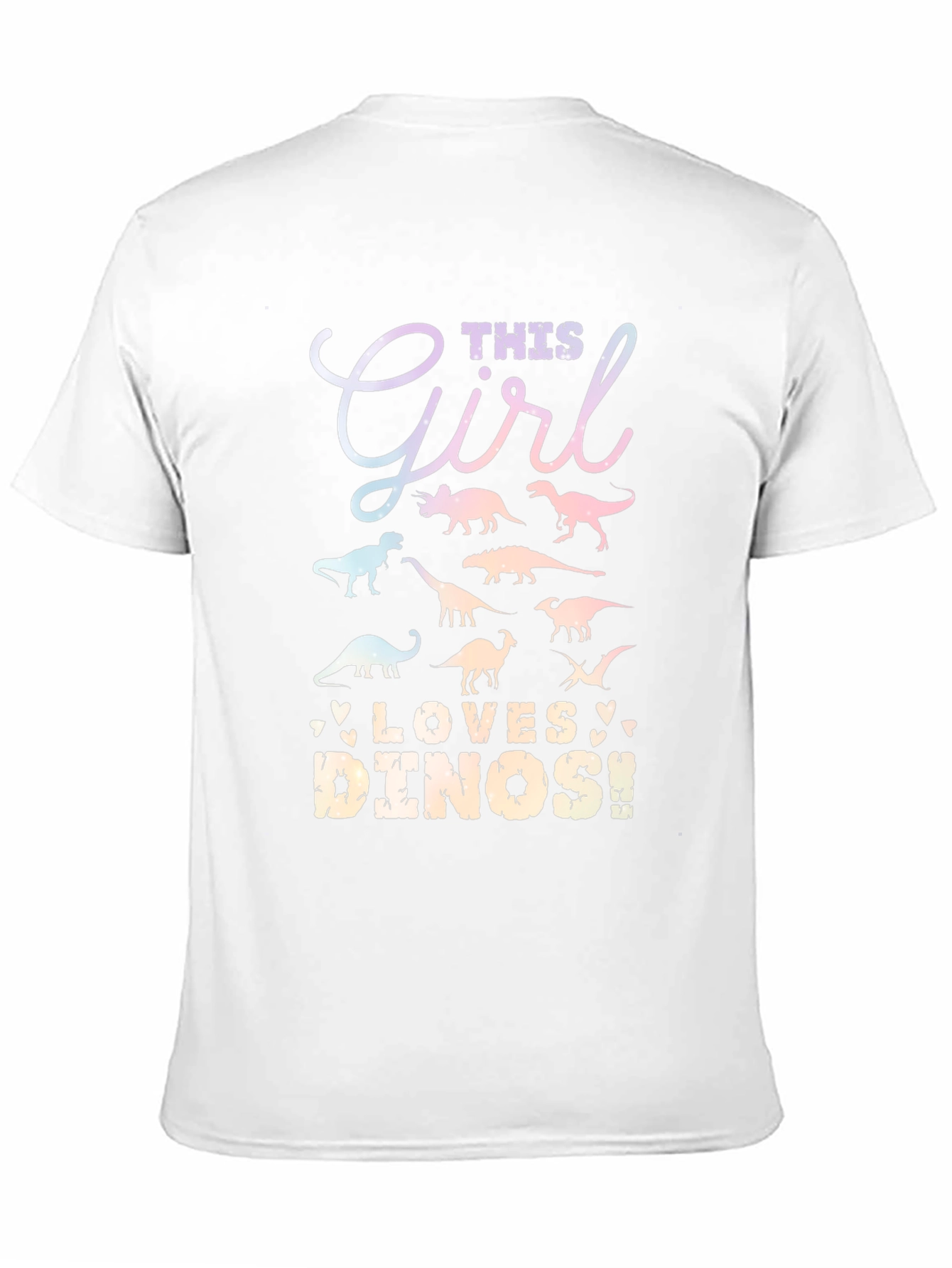 Dino Lover Girls Black T-Shirt