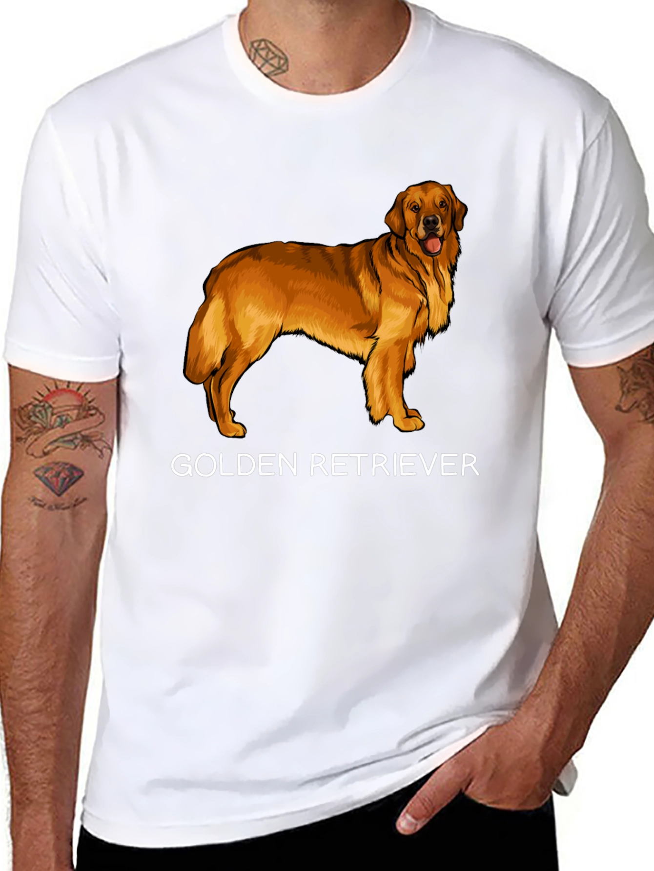 Golden Retriever Graphic T-Shirt | Dog Lover Tee