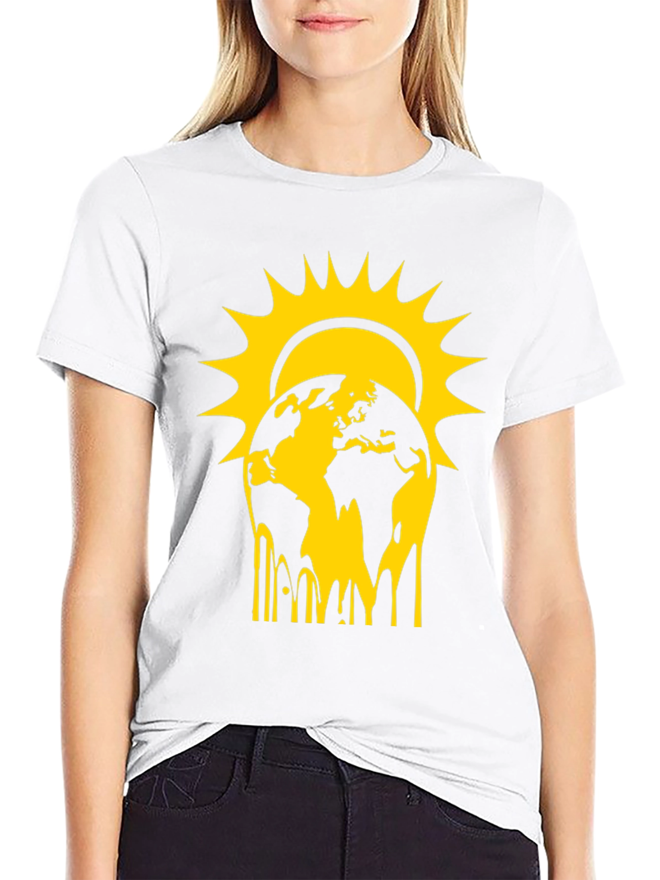 Global Warming Graphic Tee - Black Cotton T-Shirt