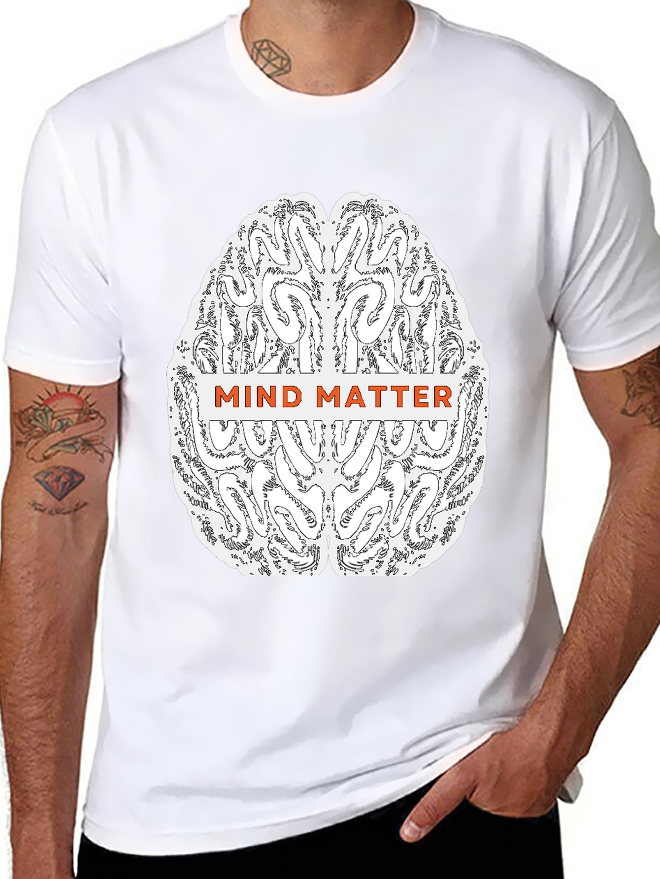 Mind Matter Brain Graphic Tee - Black