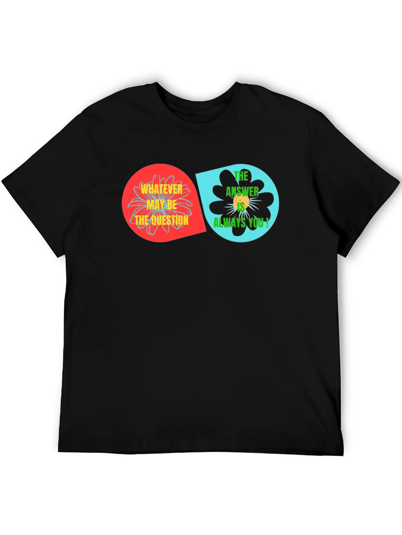 Unique Floral T-Shirt: Whatever May Be The Question