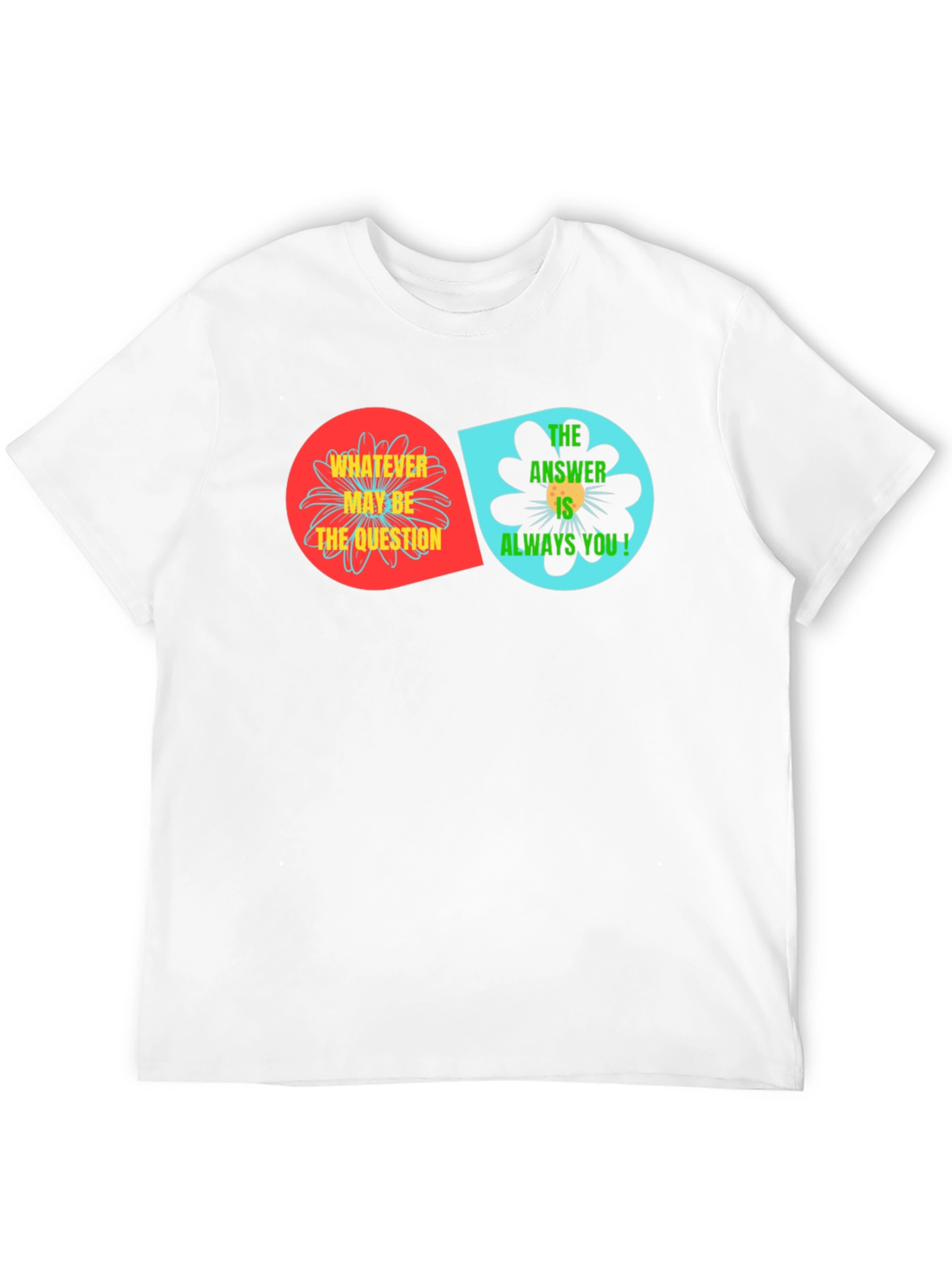 Unique Floral T-Shirt: Whatever May Be The Question