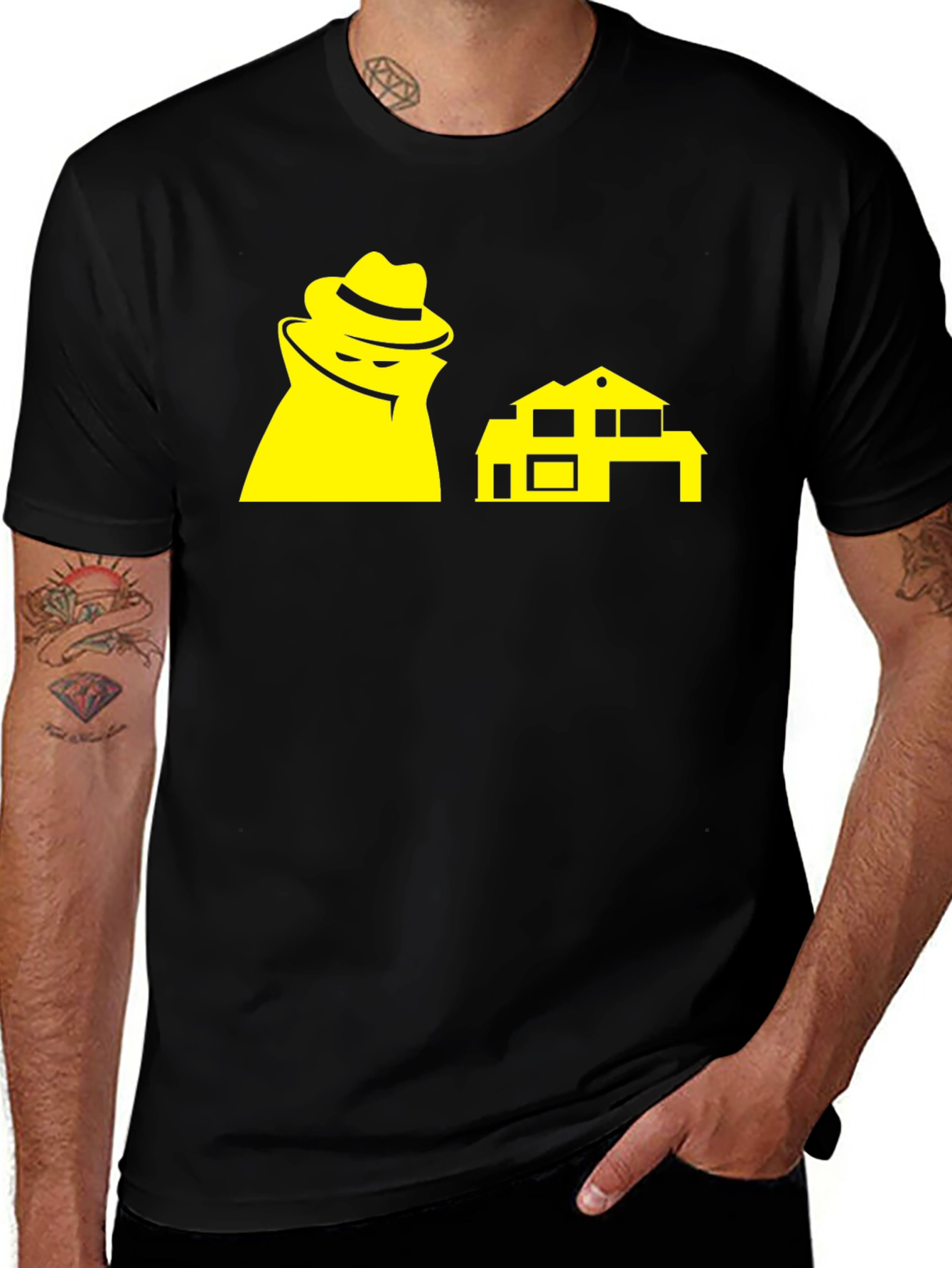 Neighborhood Watch T-Shirt - Black Cotton Tee