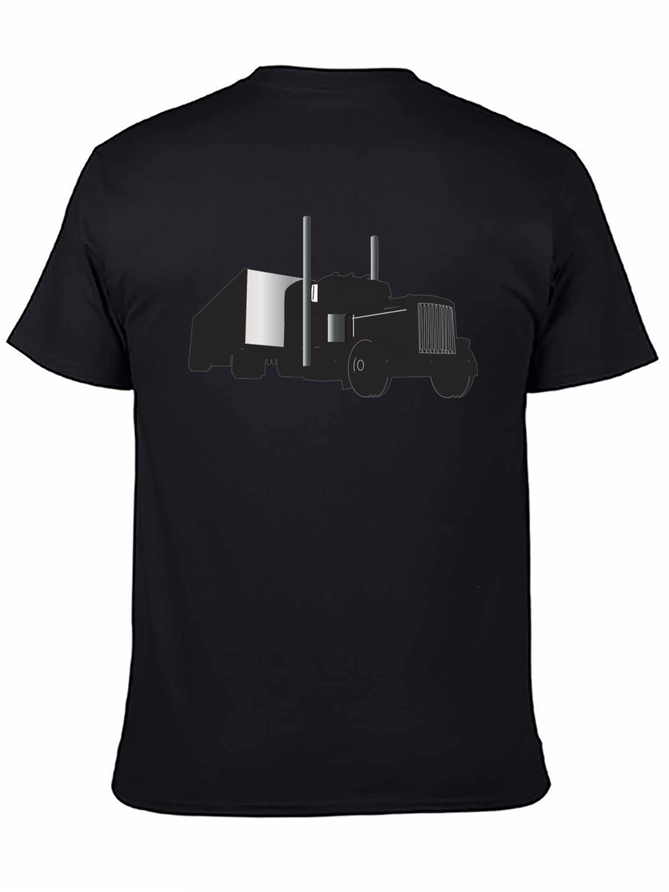 Truck Graphic Tee - Classic Black Cotton T-Shirt