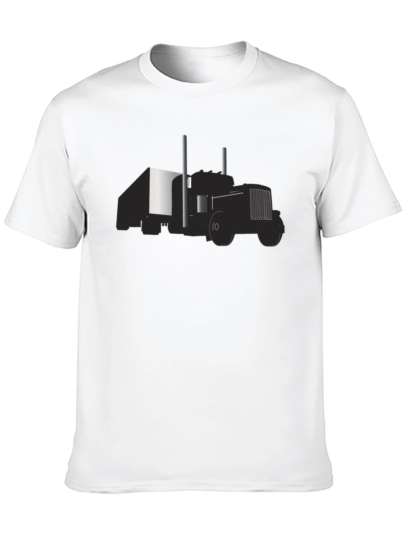 Truck Graphic Tee - Classic Black Cotton T-Shirt