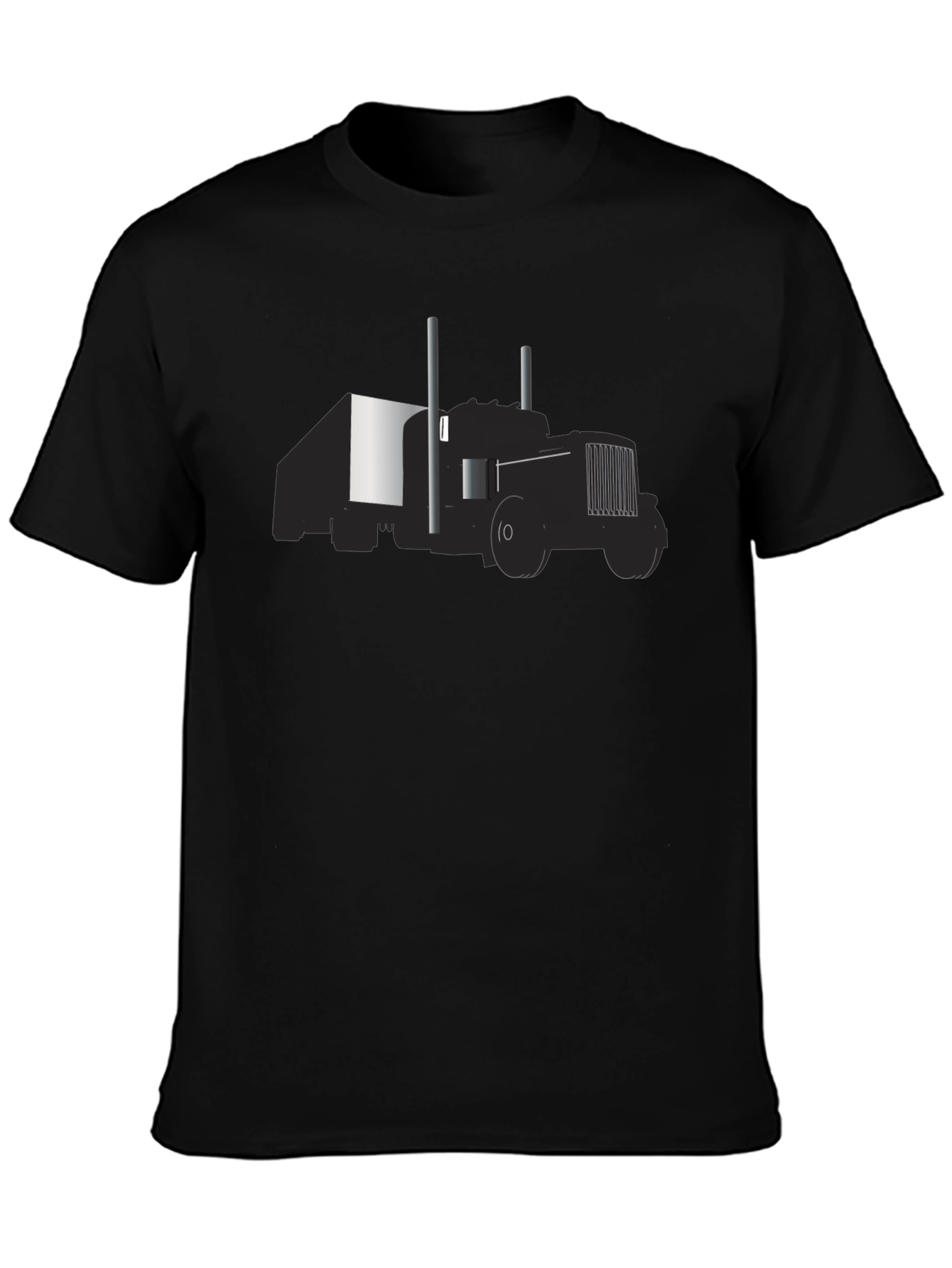 Truck Graphic Tee - Classic Black Cotton T-Shirt