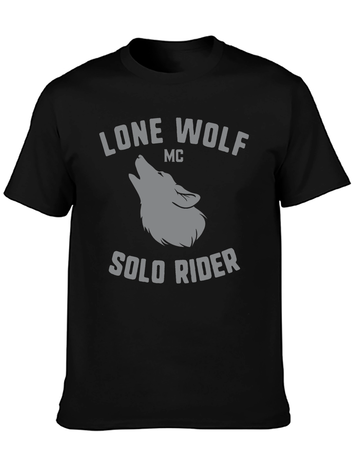 Lone Wolf MC - Solo Rider Black T-Shirt