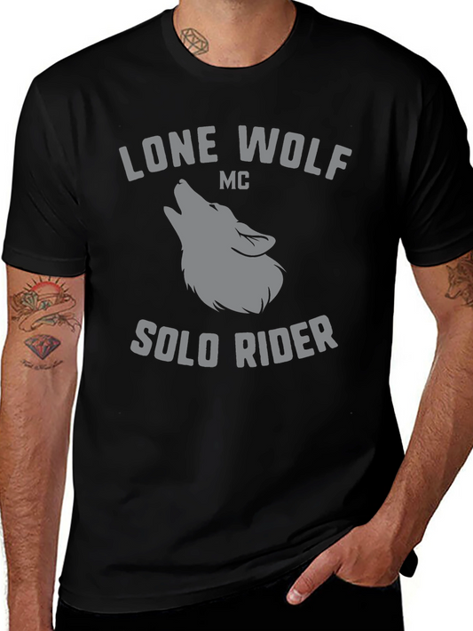 Lone Wolf MC - Solo Rider Black T-Shirt