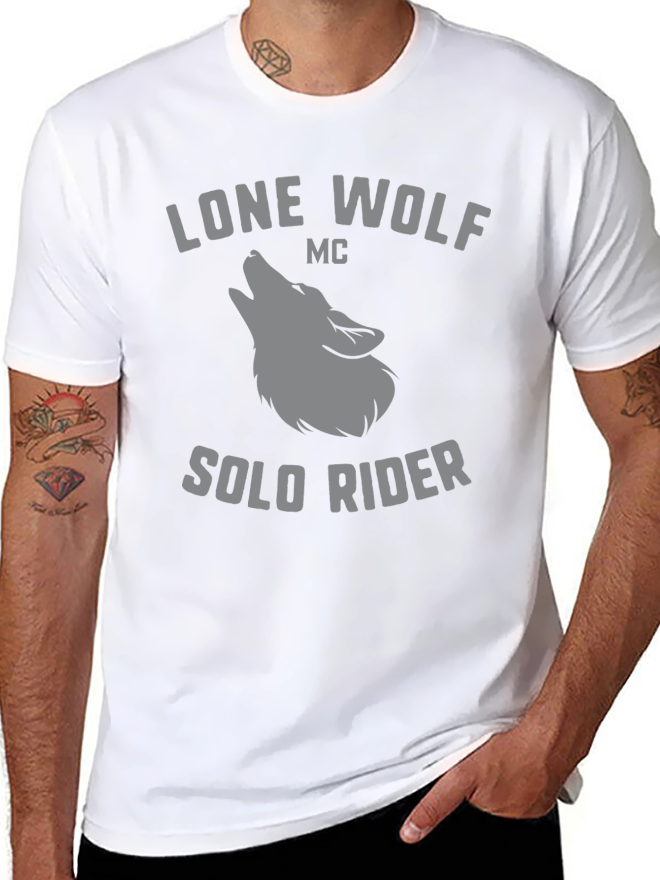 Lone Wolf MC - Solo Rider Black T-Shirt