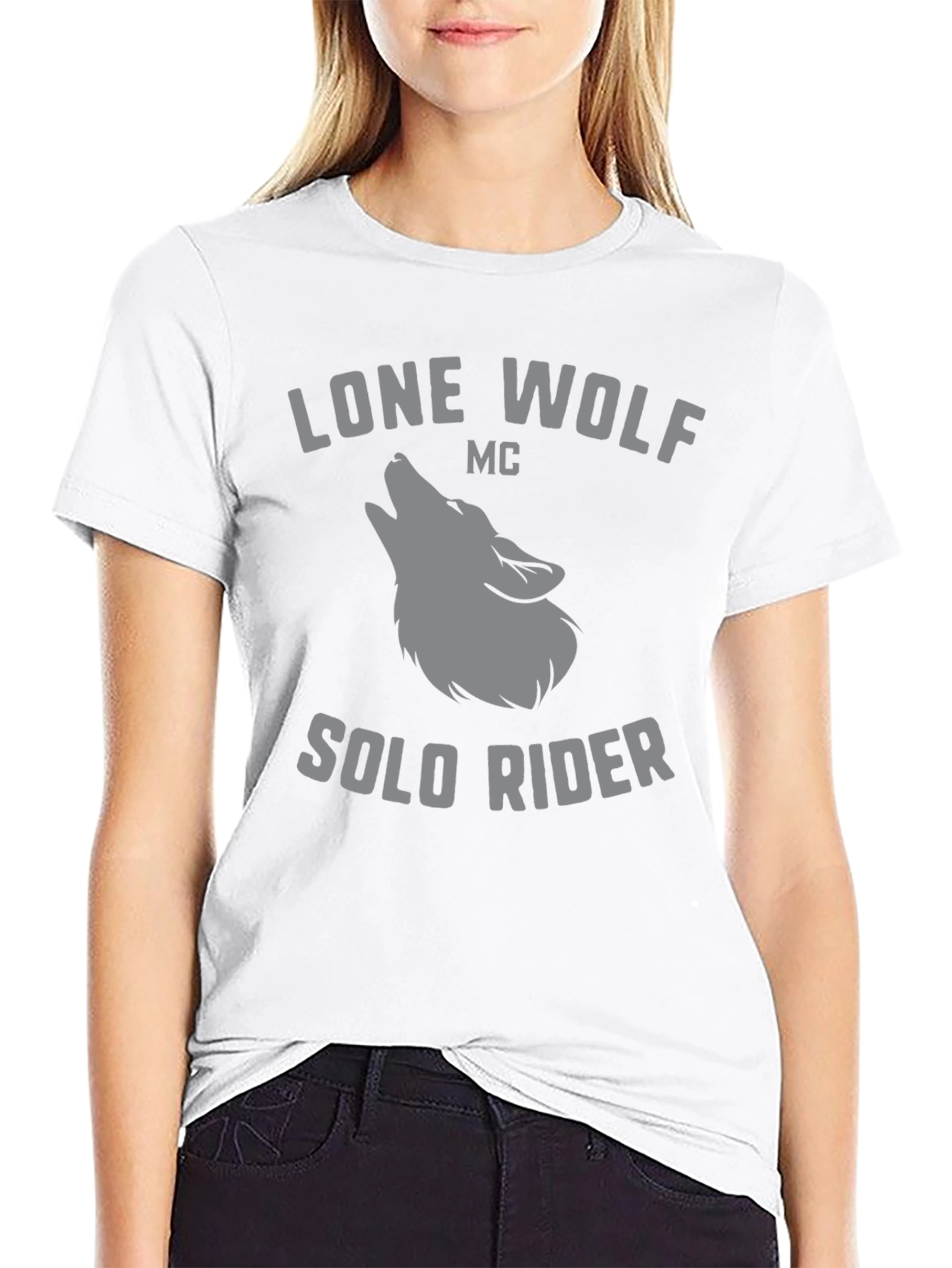 Lone Wolf MC - Solo Rider Black T-Shirt