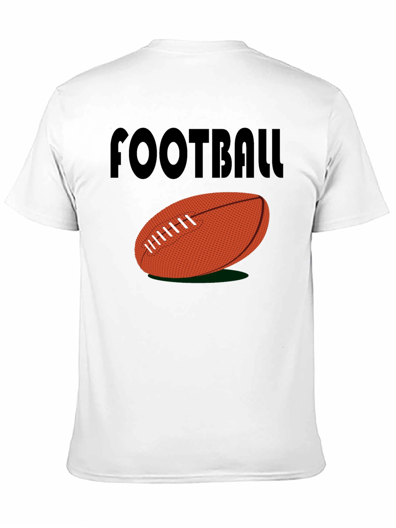 Football Graphic Tee - Black Cotton Casual Shirt