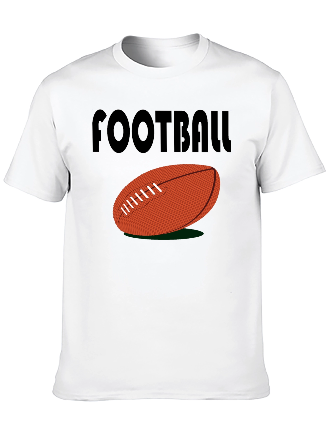 Football Graphic Tee - Black Cotton Casual Shirt