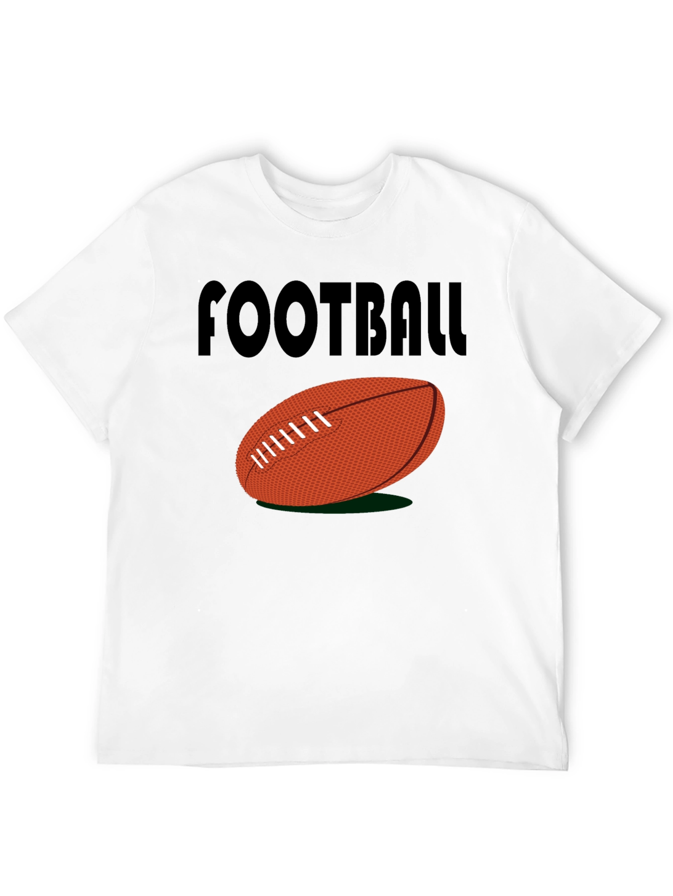 Football Graphic Tee - Black Cotton Casual Shirt
