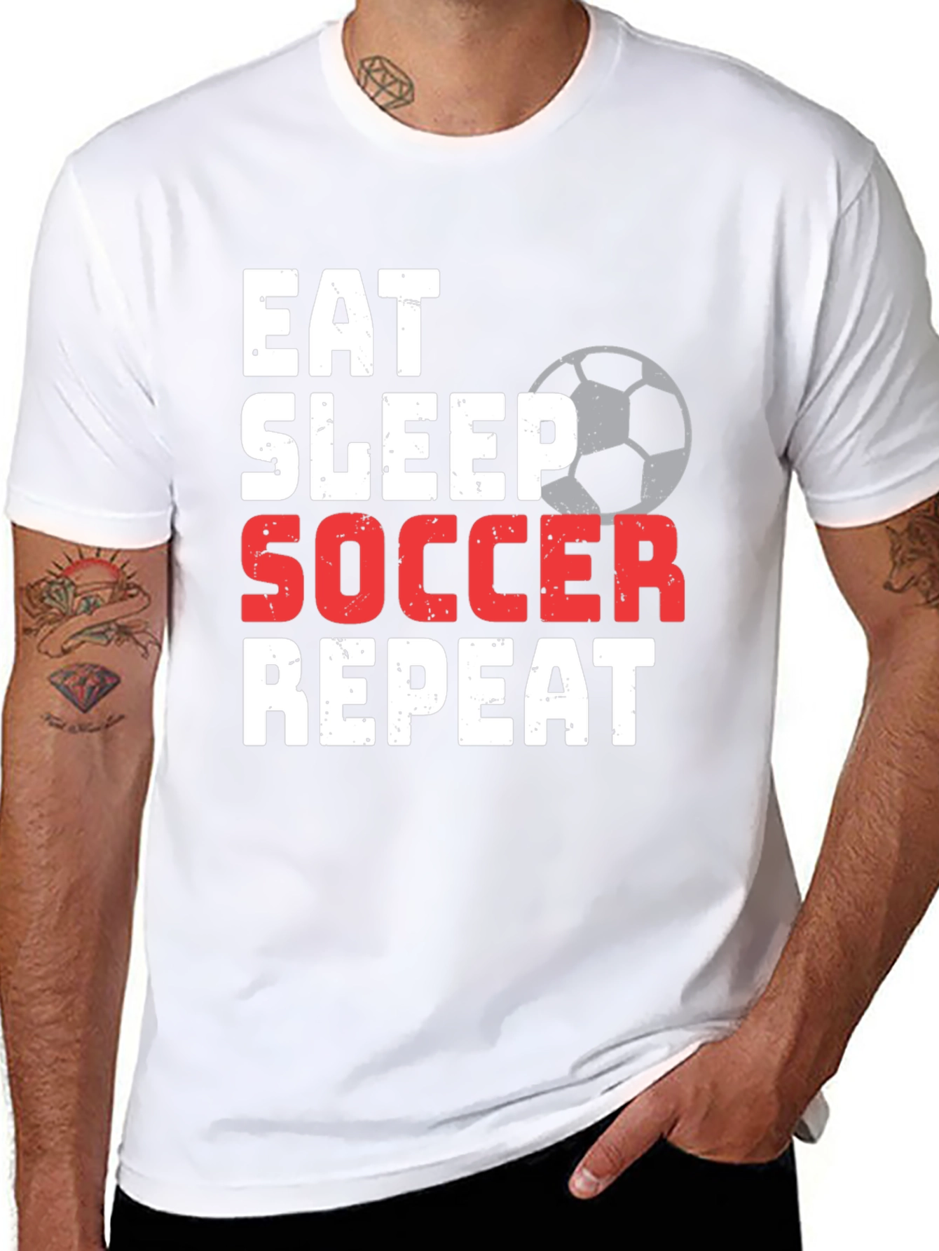 Eat Sleep Soccer Repeat T-Shirt | Sportswear