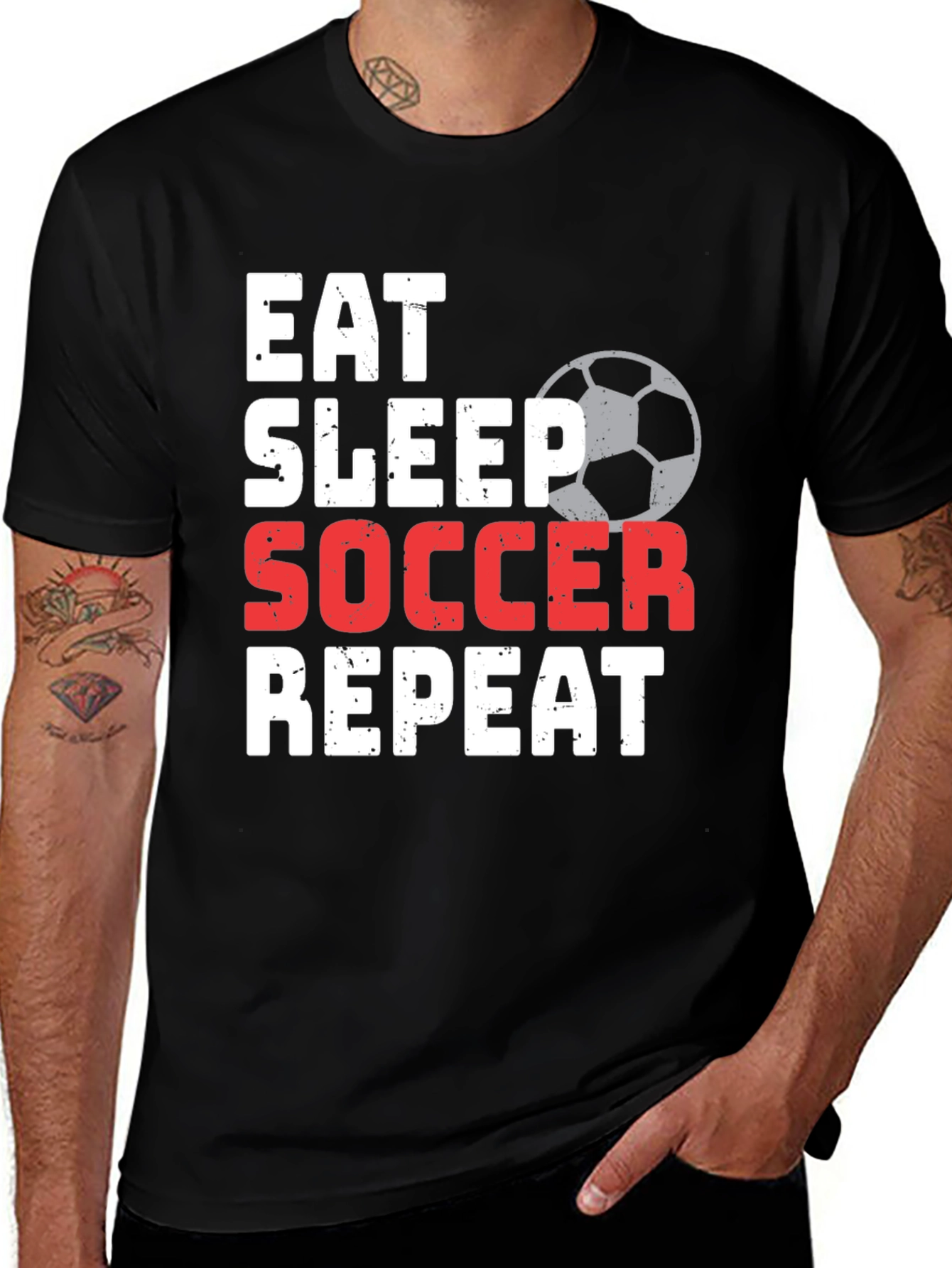 Eat Sleep Soccer Repeat T-Shirt | Sportswear