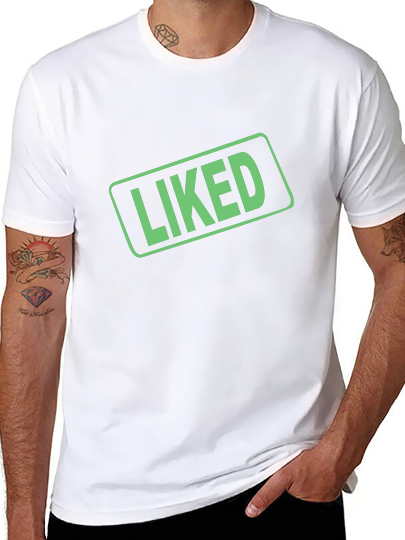 Liked Graphic Black T-Shirt - Trendy Casual Wear