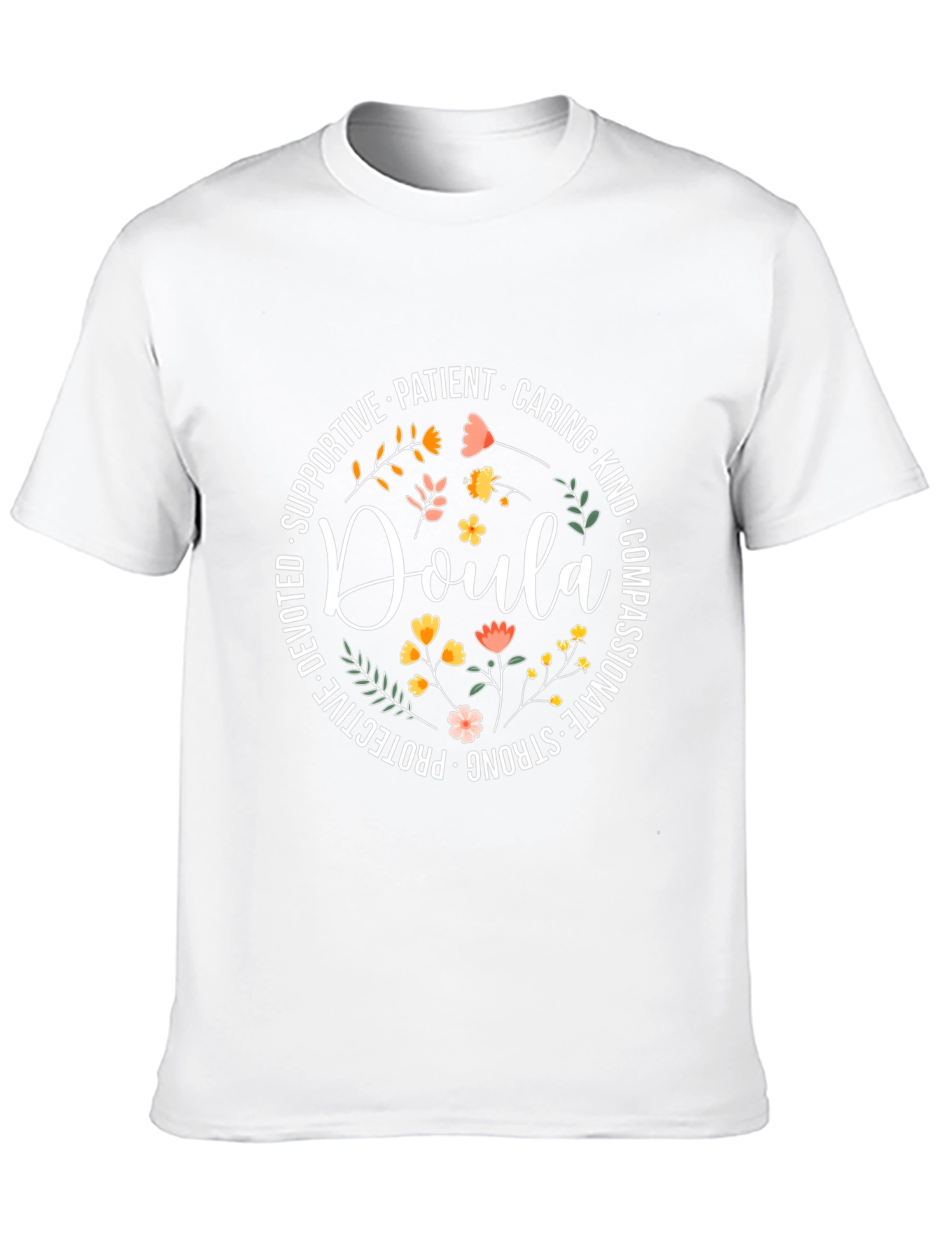 Doula Flower Circle T-Shirt - Supportive & Caring