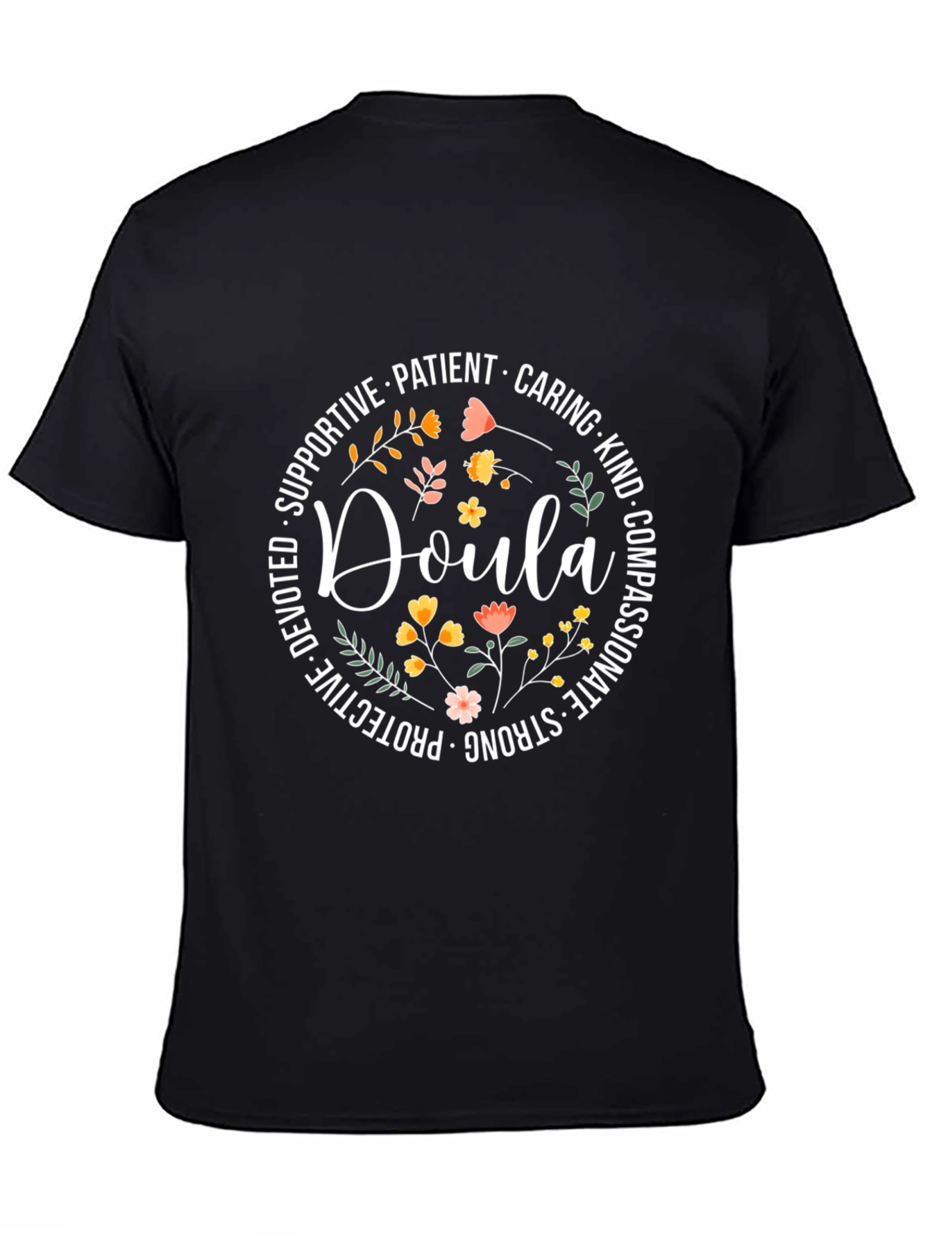 Doula Flower Circle T-Shirt - Supportive & Caring