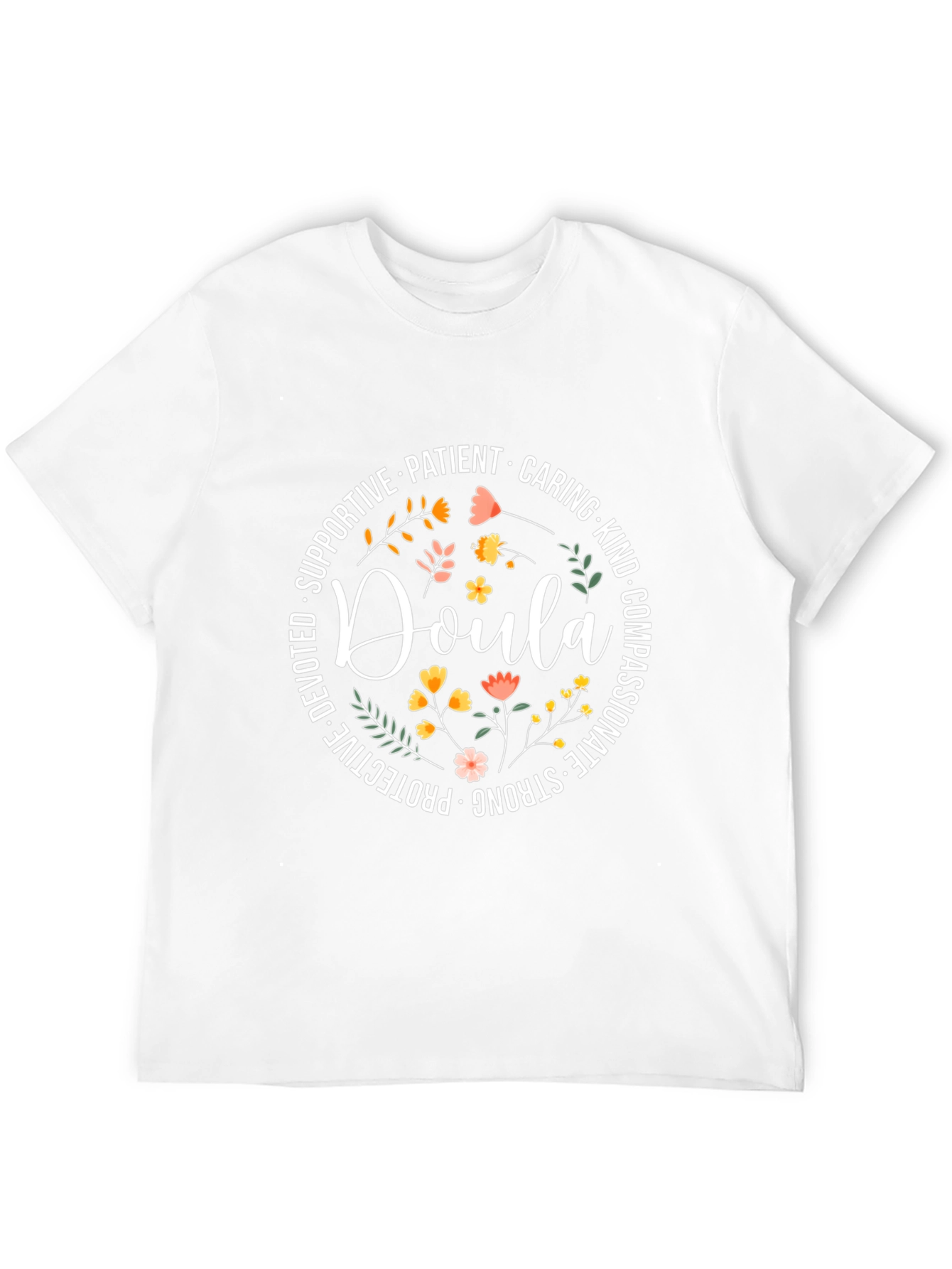 Doula Flower Circle T-Shirt - Supportive & Caring