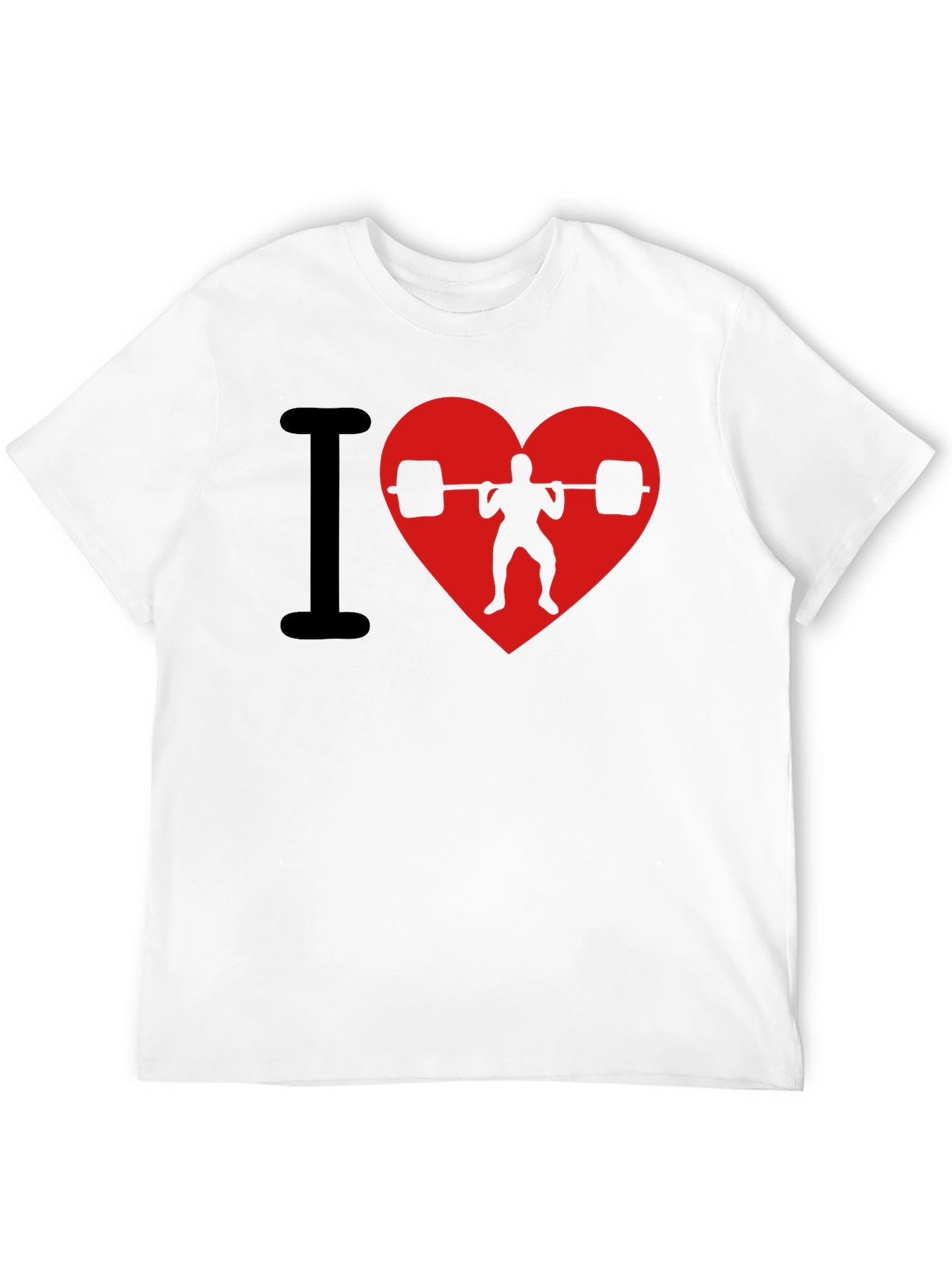 I Heart Weightlifting Black T-Shirt