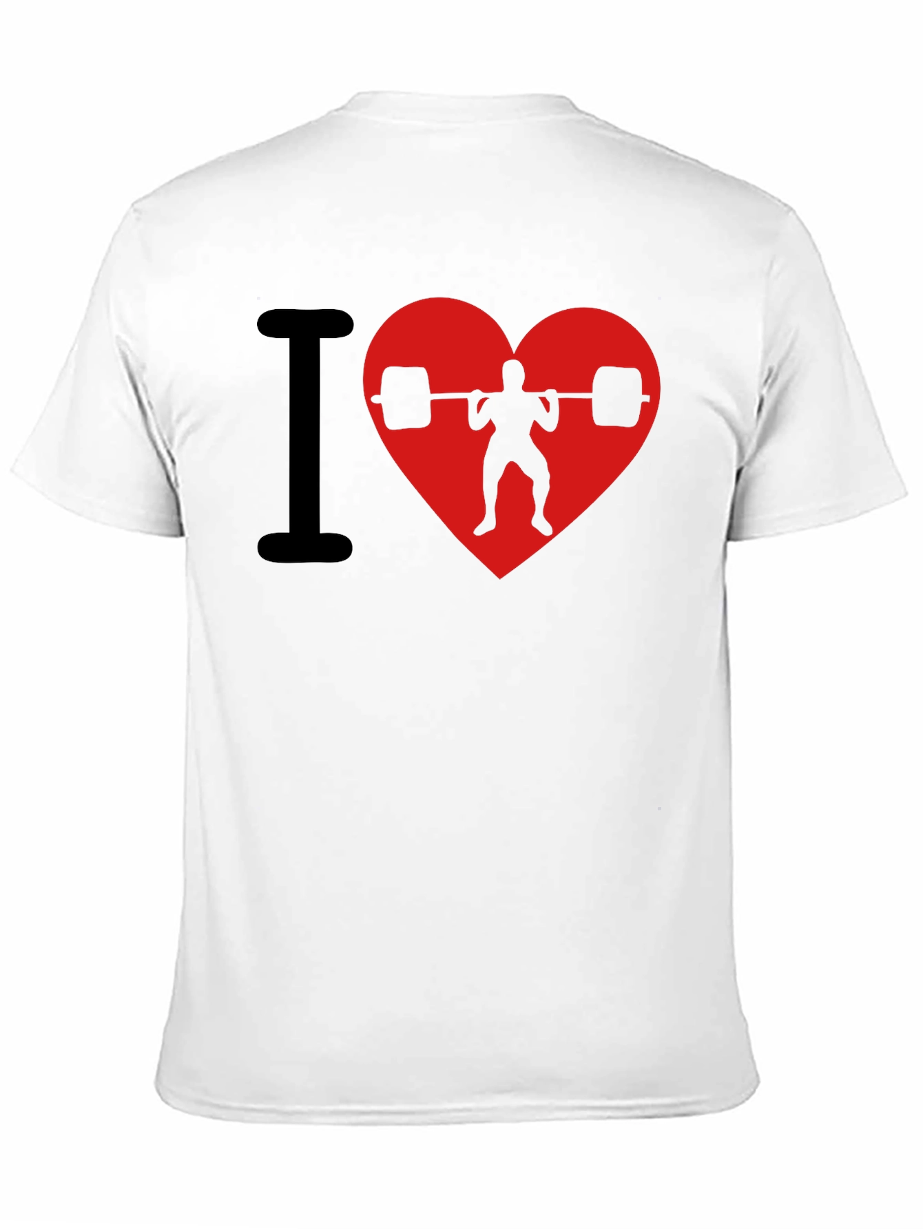 I Heart Weightlifting Black T-Shirt