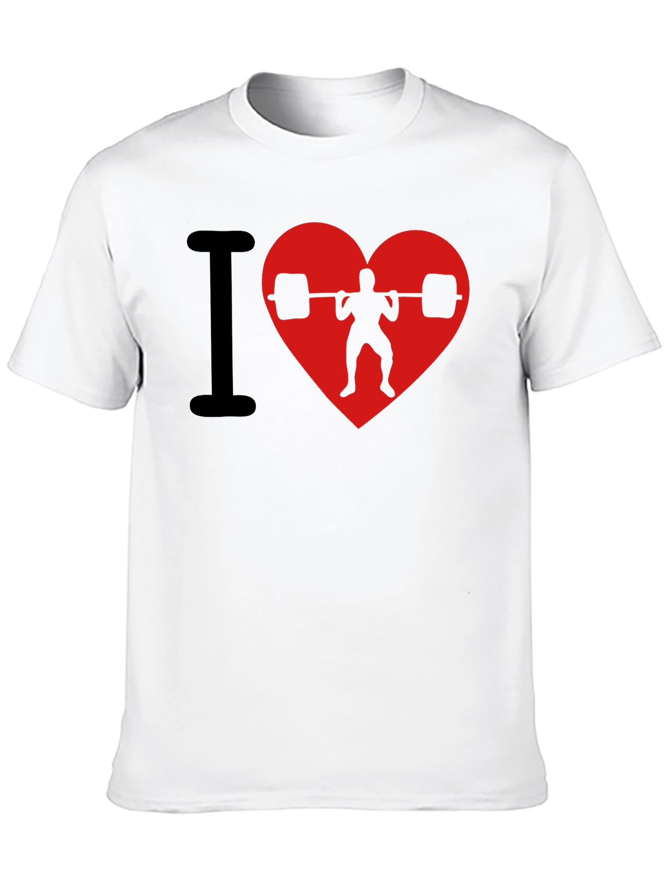 I Heart Weightlifting Black T-Shirt