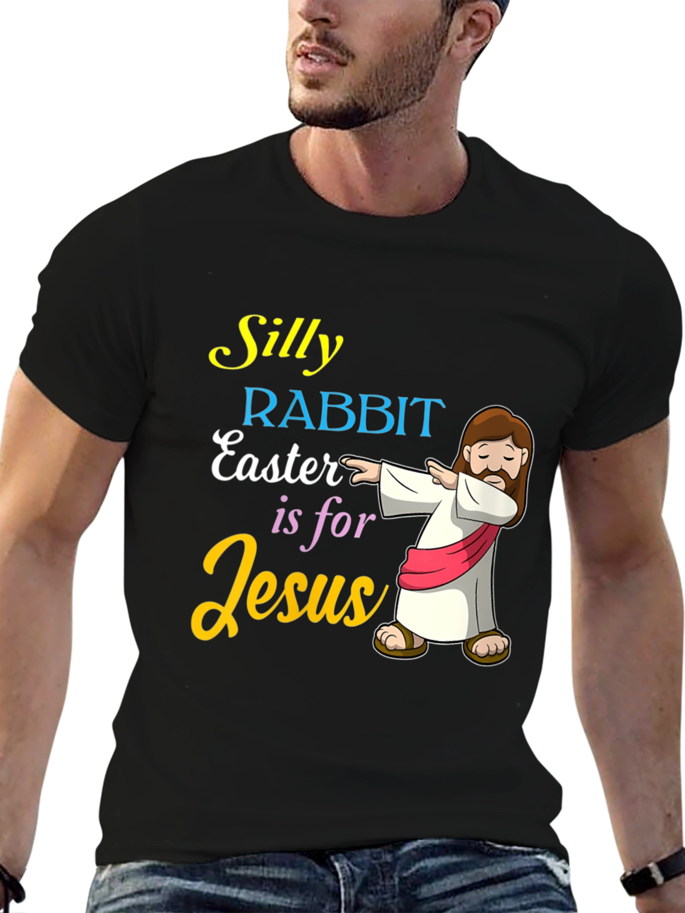 Silly Rabbit Easter T-Shirt Jesus Dabbing Graphic Tee