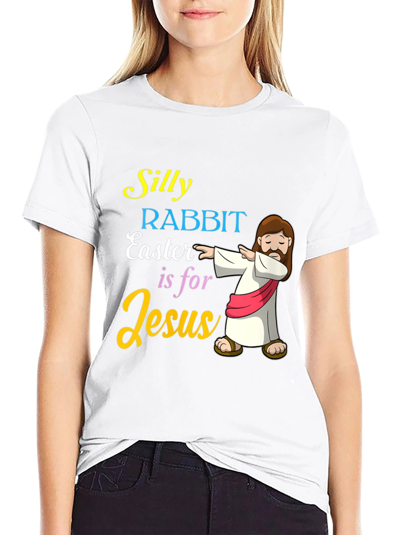 Silly Rabbit Easter T-Shirt Jesus Dabbing Graphic Tee