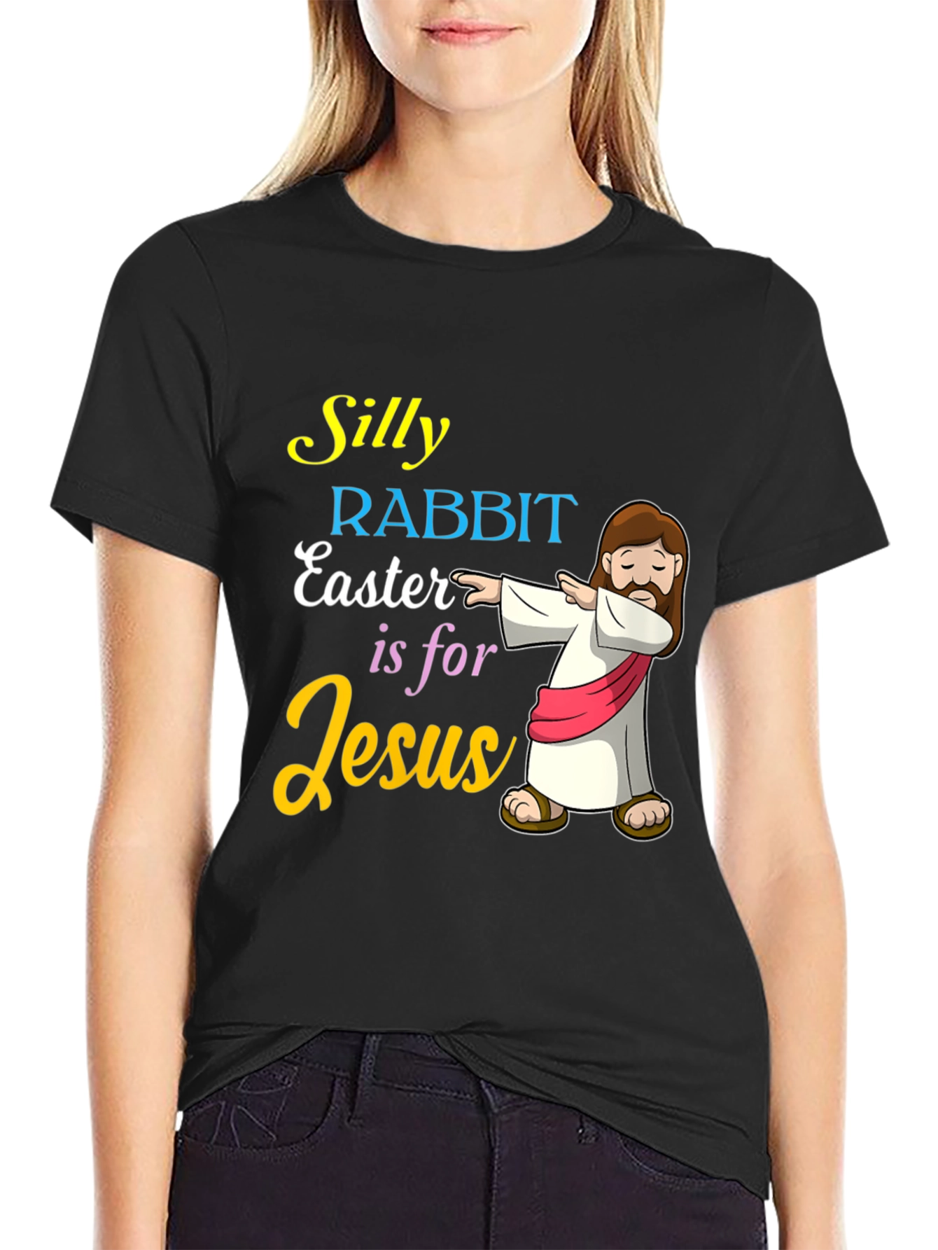 Silly Rabbit Easter T-Shirt Jesus Dabbing Graphic Tee