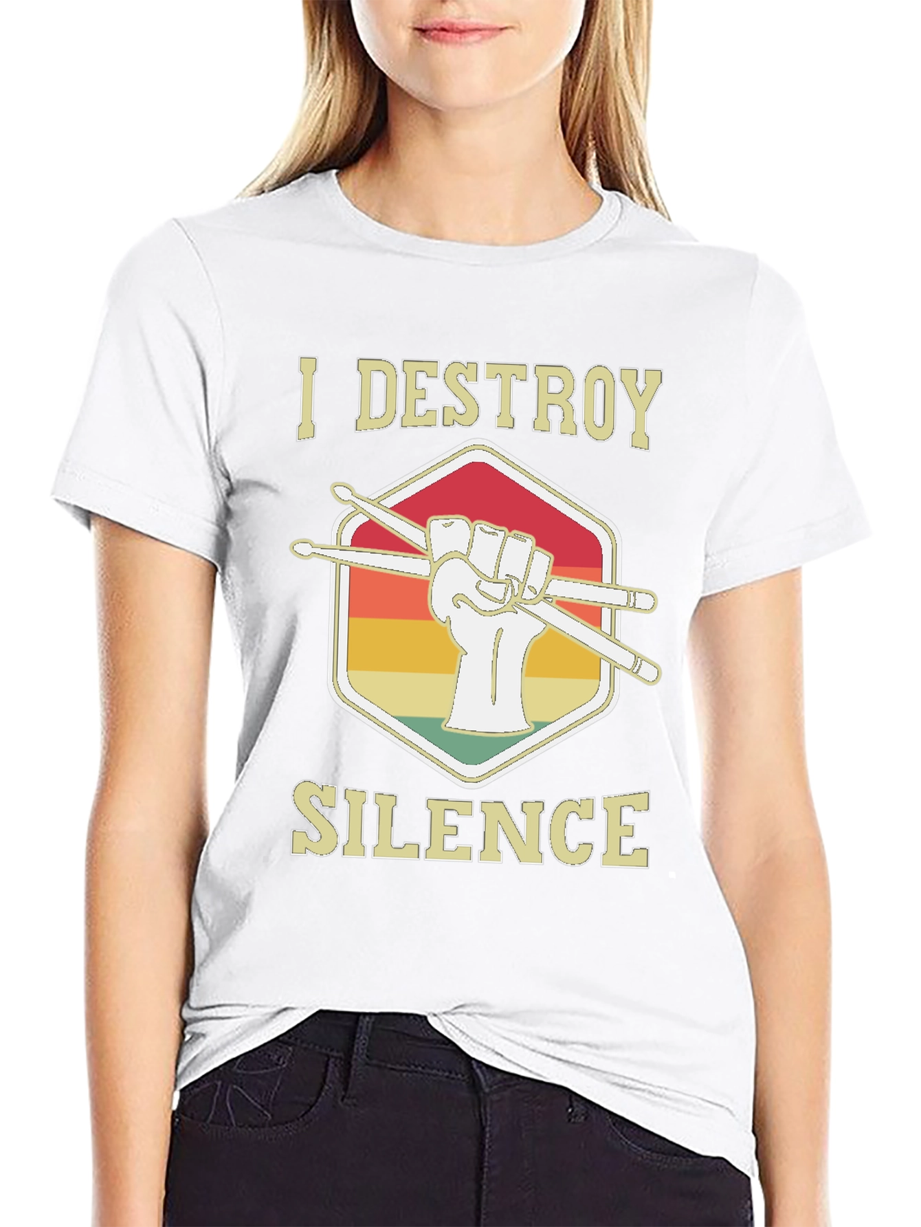I Destroy Silence Drummer T-Shirt