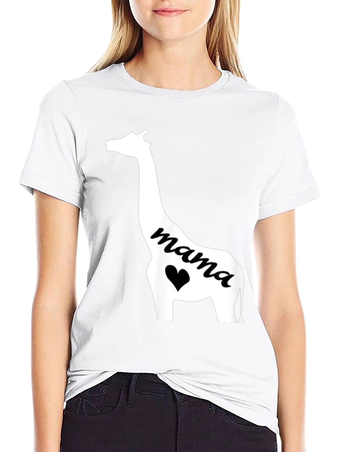 Mama Giraffe Graphic Tee