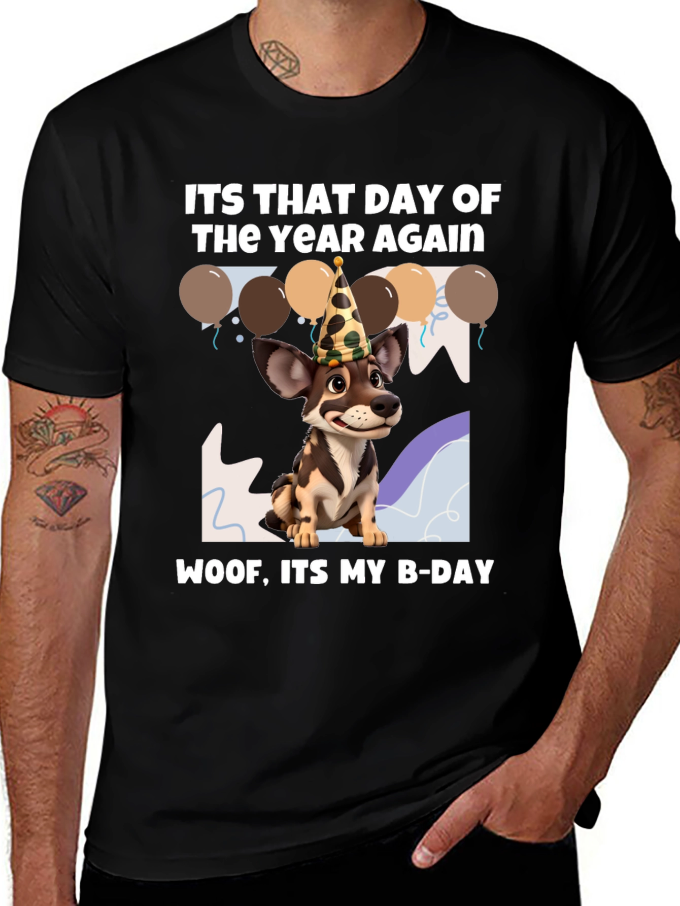 Dog Birthday T-Shirt: Woof Its My B-Day!