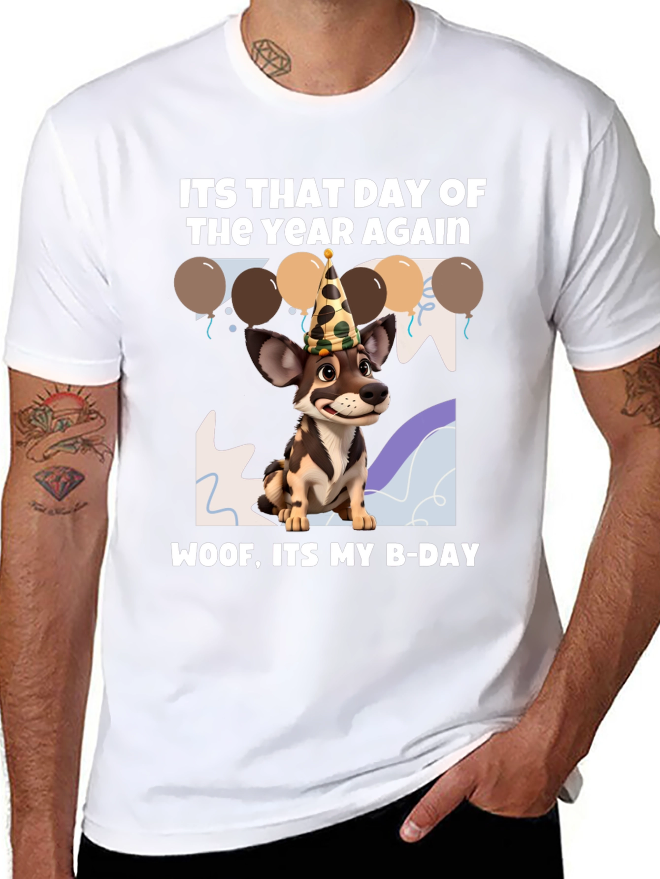 Dog Birthday T-Shirt: Woof Its My B-Day!