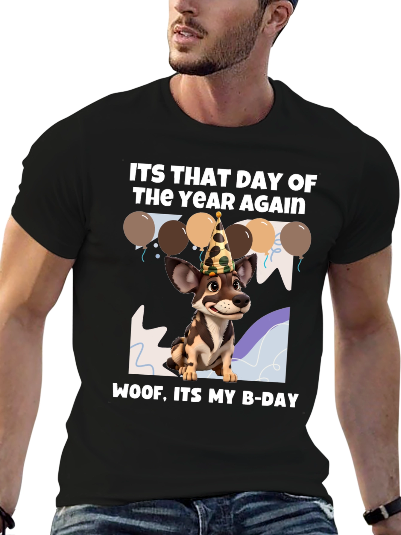 Dog Birthday T-Shirt: Woof Its My B-Day!