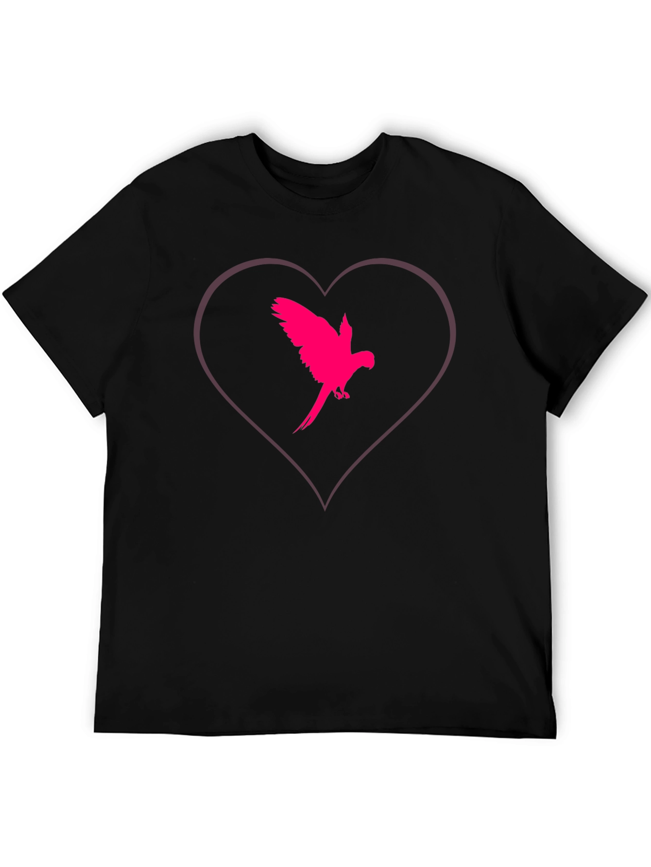 Heart Parrot Tee - Stylish Bird Lovers T-Shirt