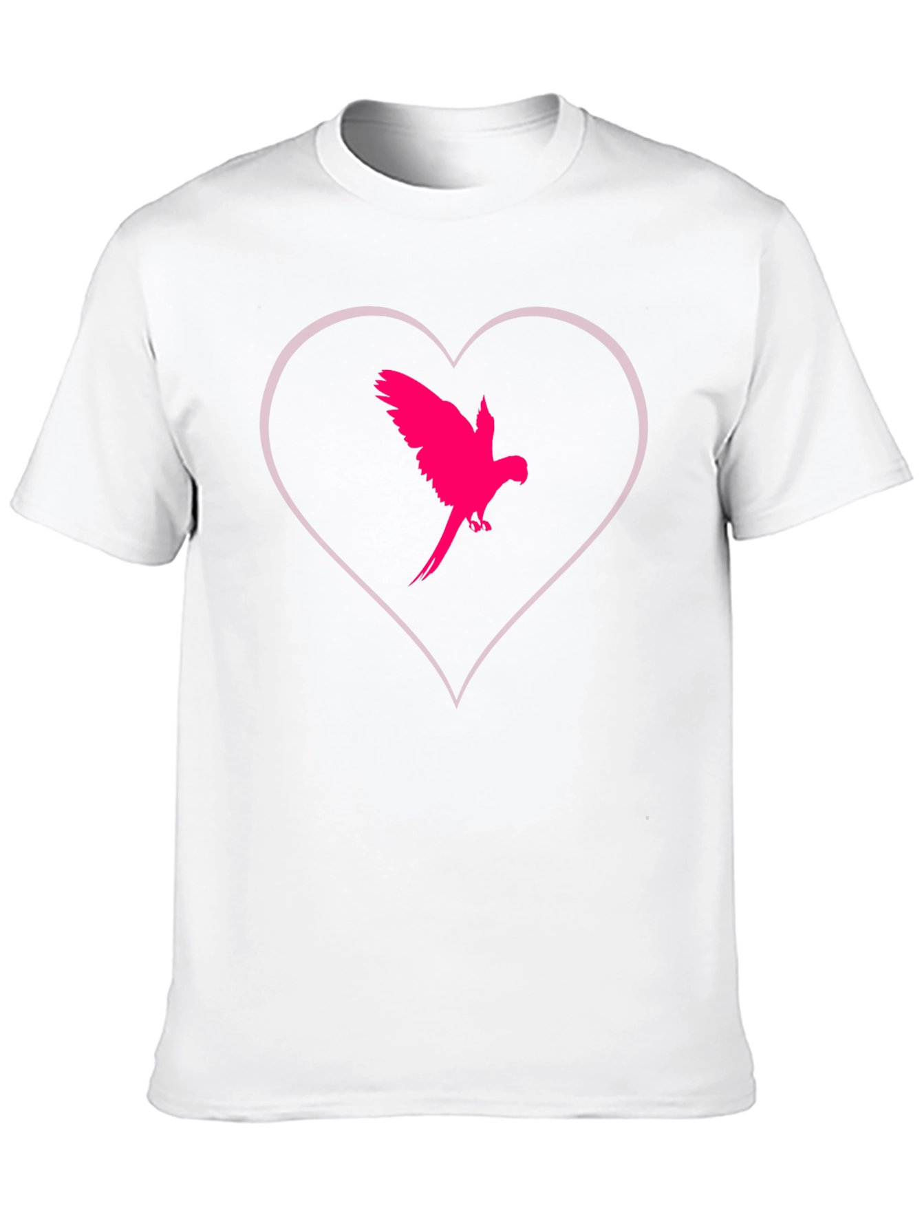 Heart Parrot Tee - Stylish Bird Lovers T-Shirt
