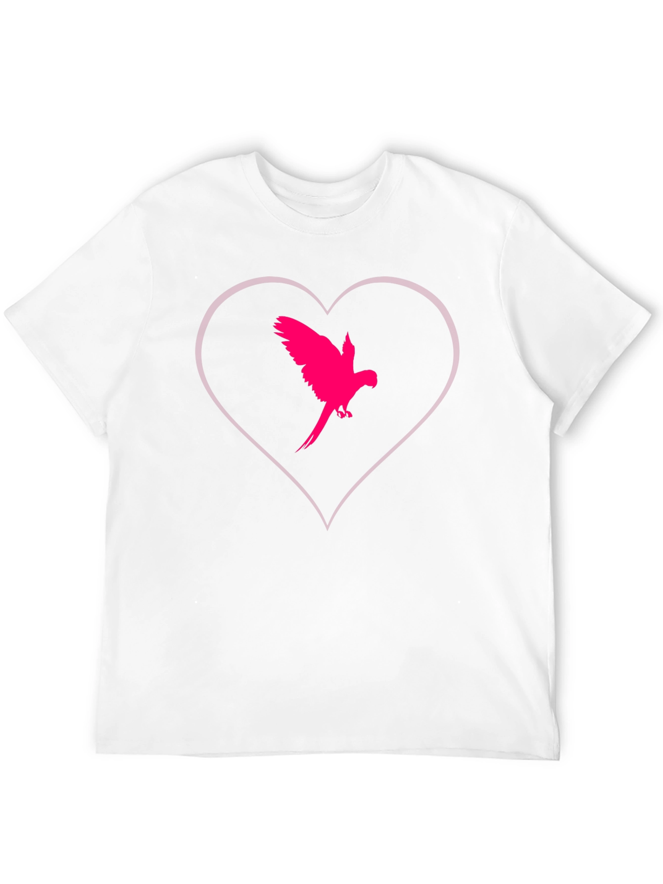 Heart Parrot Tee - Stylish Bird Lovers T-Shirt