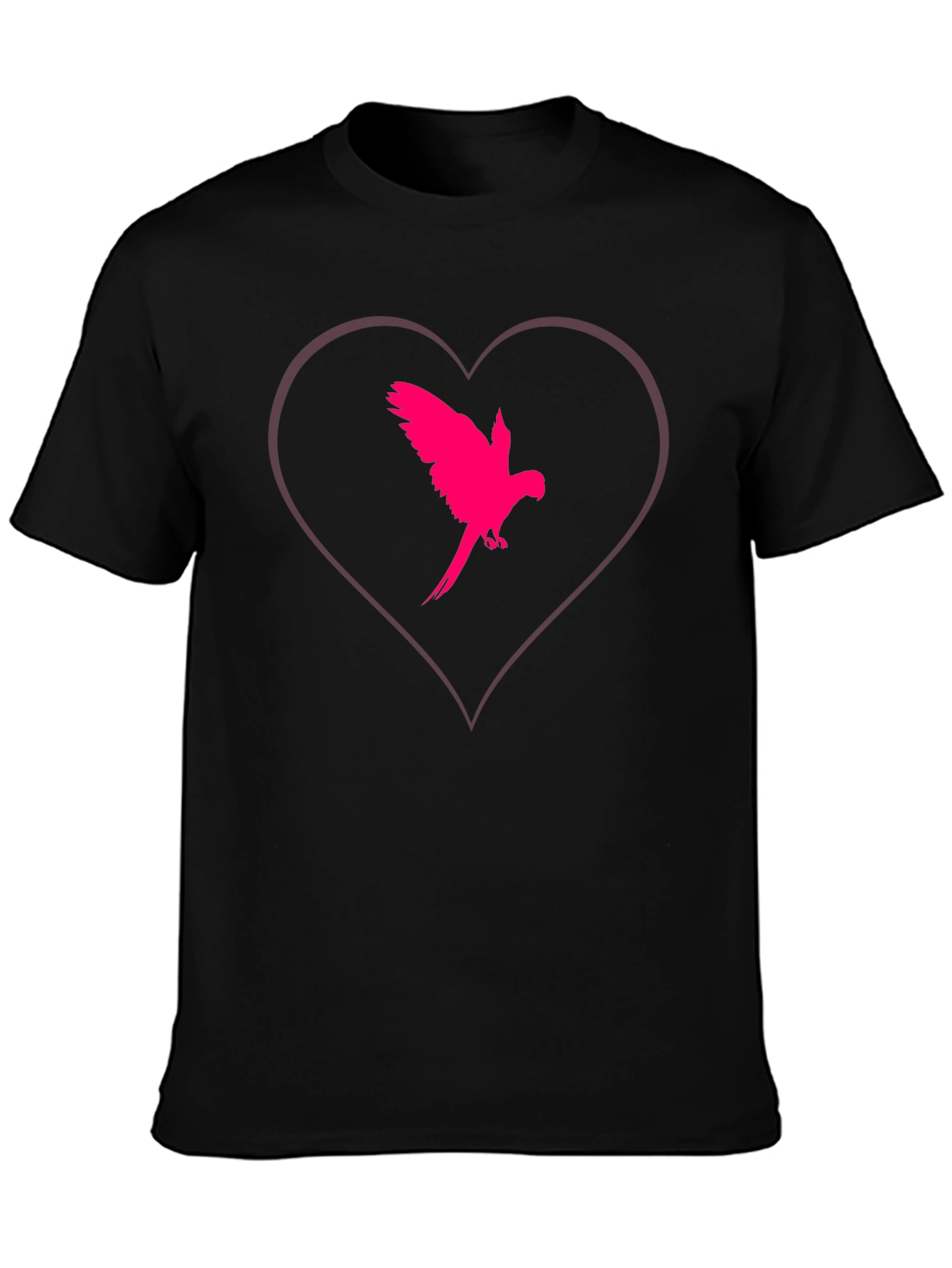 Heart Parrot Tee - Stylish Bird Lovers T-Shirt