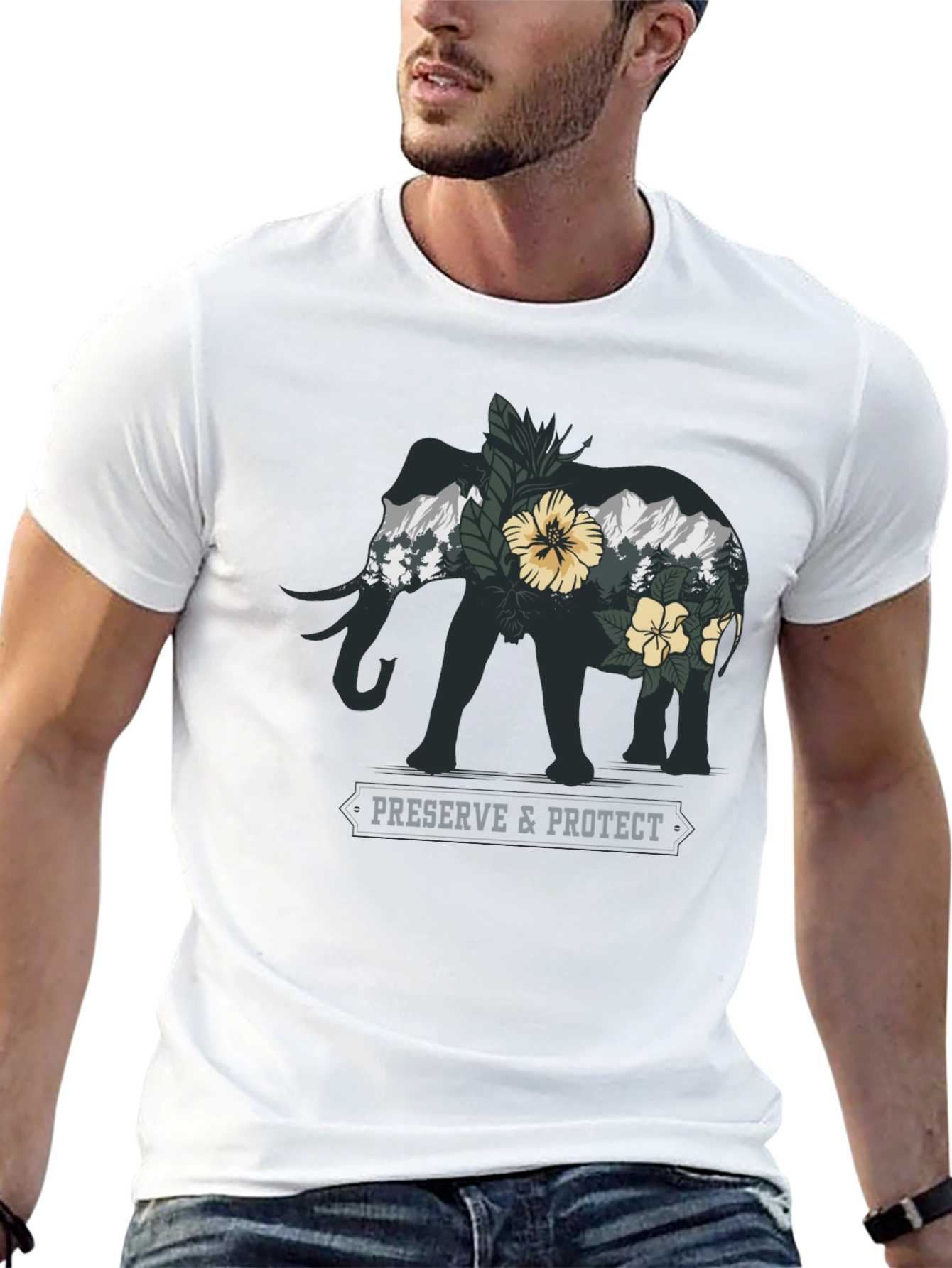 Elephant Nature Conservation Graphic Tee