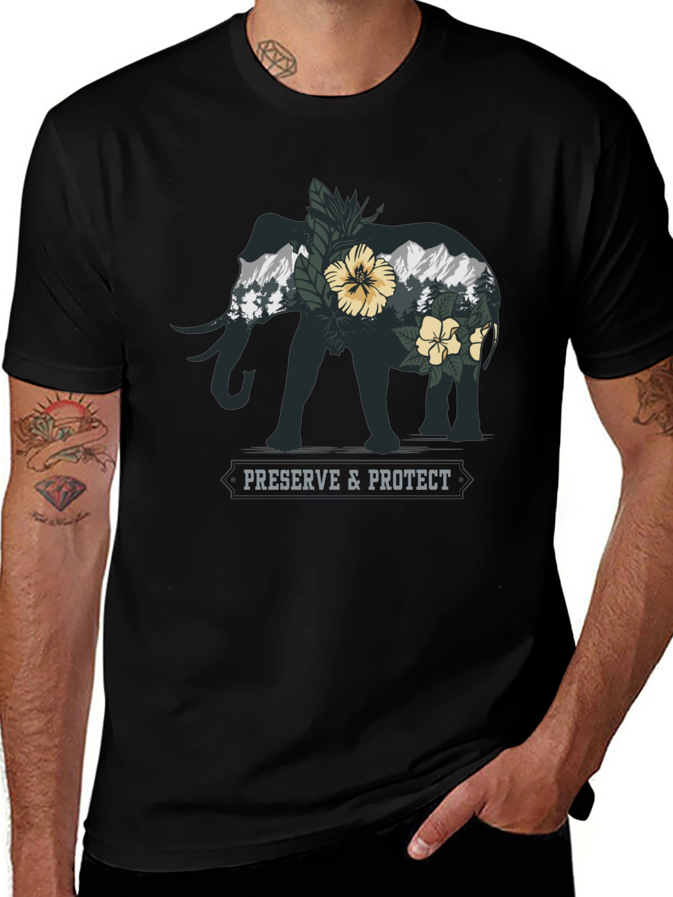 Elephant Nature Conservation Graphic Tee