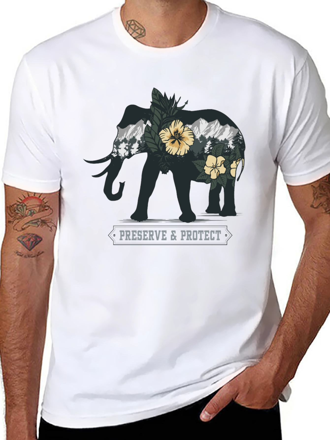 Elephant Nature Conservation Graphic Tee