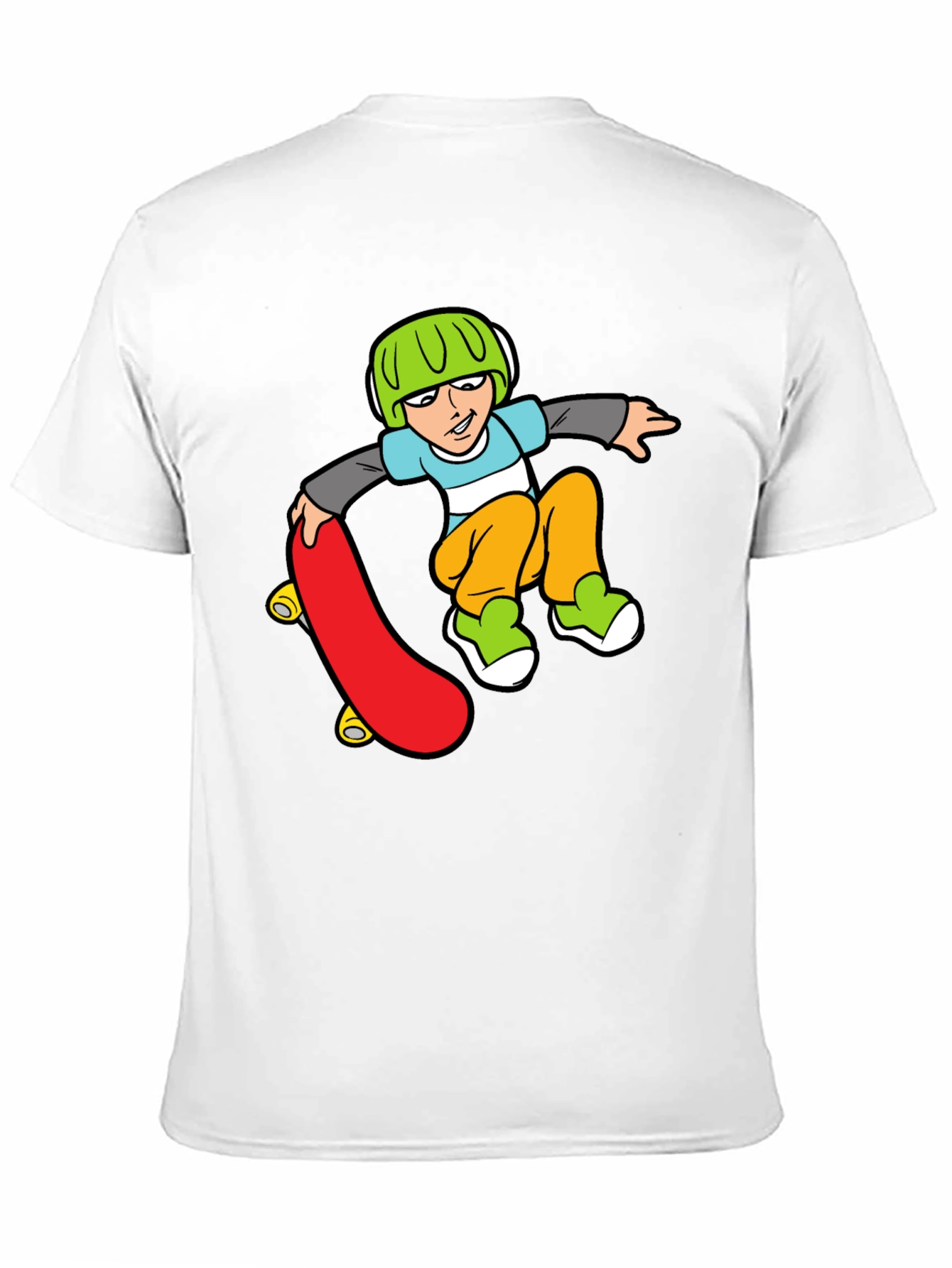 Skateboard Boy Graphic Black T-Shirt