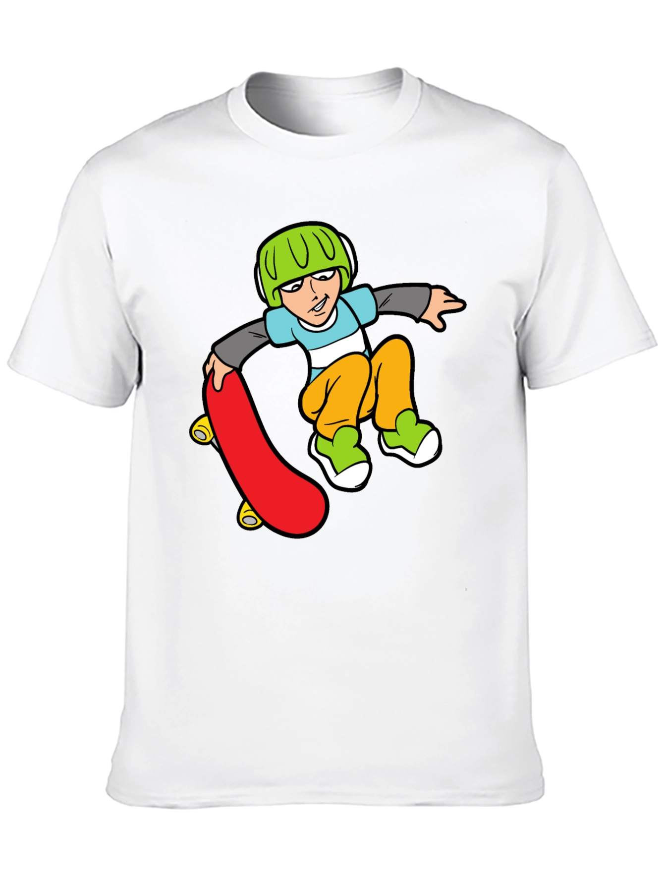 Skateboard Boy Graphic Black T-Shirt