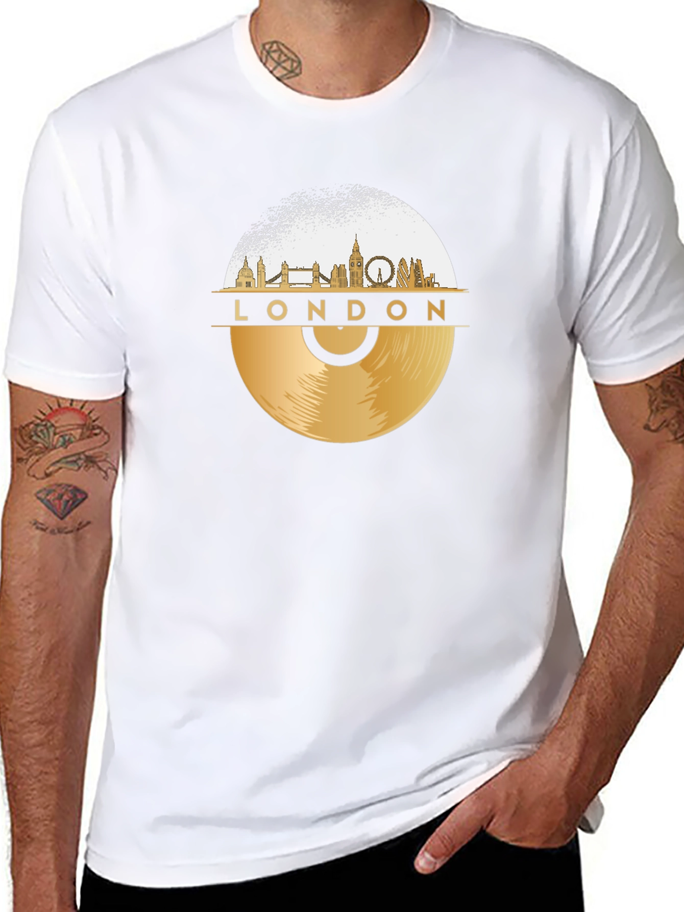 London Skyline Vinyl Record T-Shirt