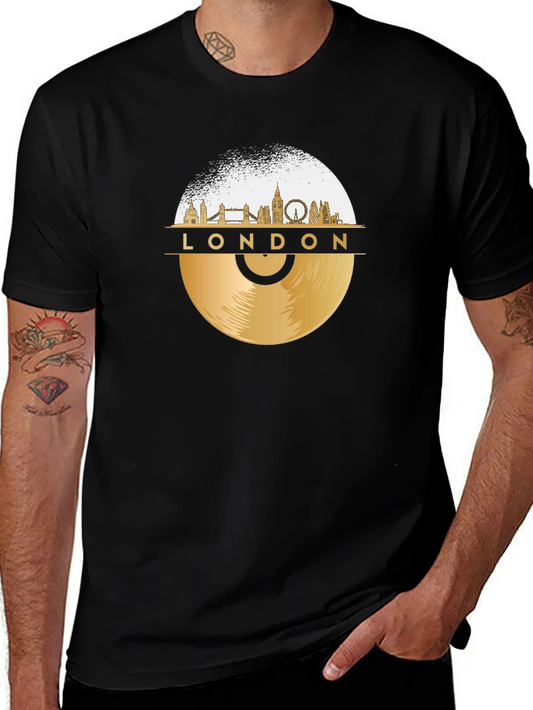 London Skyline Vinyl Record T-Shirt