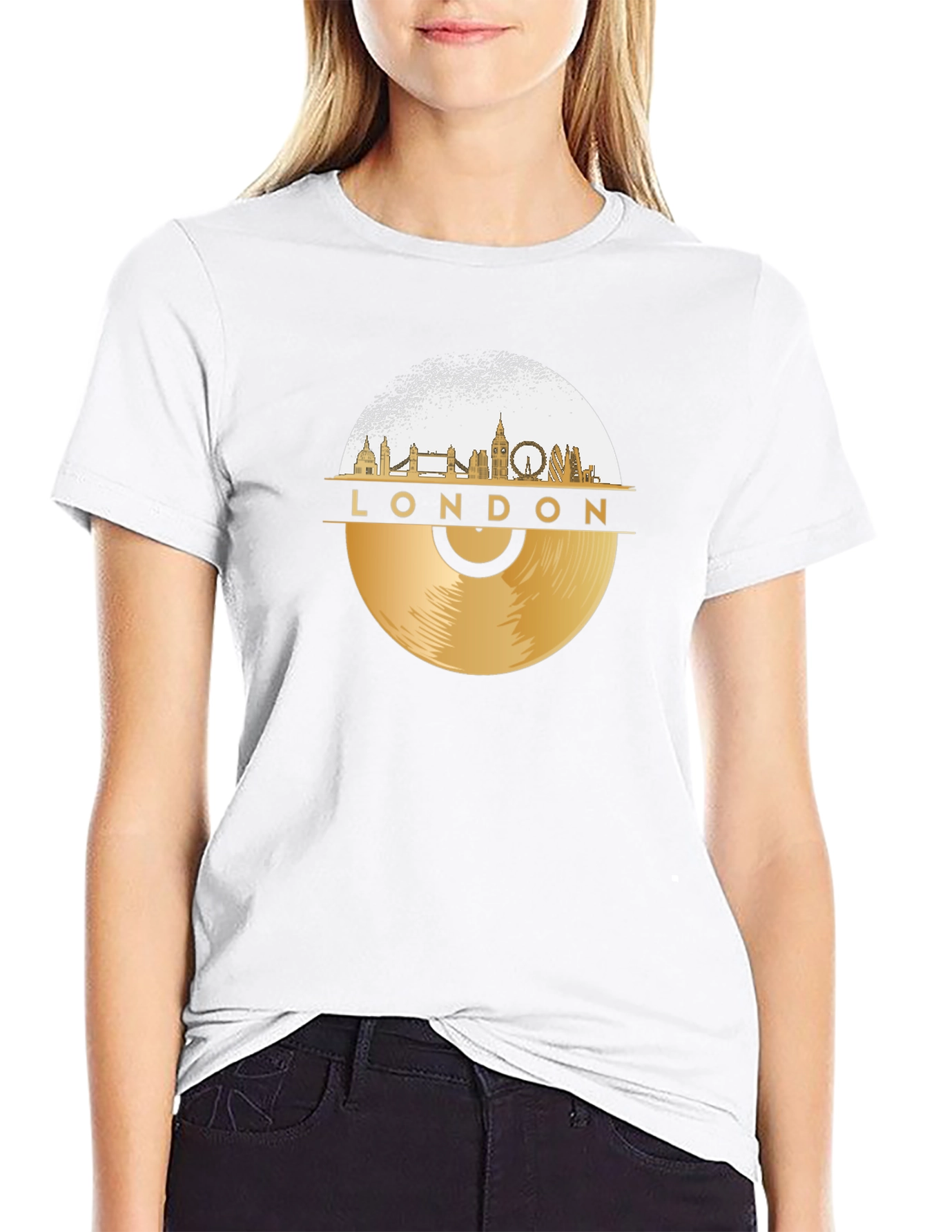 London Skyline Vinyl Record T-Shirt